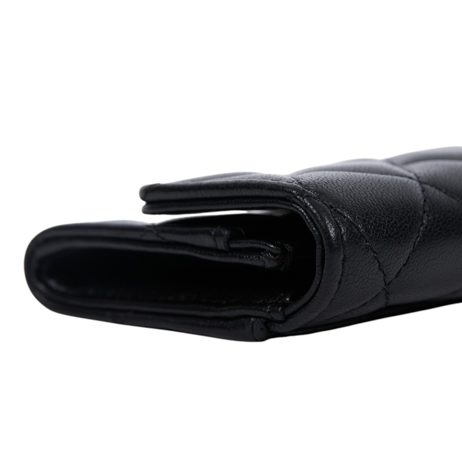 香奈兒 CHANEL 經典口蓋卡片夾 AP0214 29開 黑羊單層卡包 原廠盒子/防塵袋/保證卡