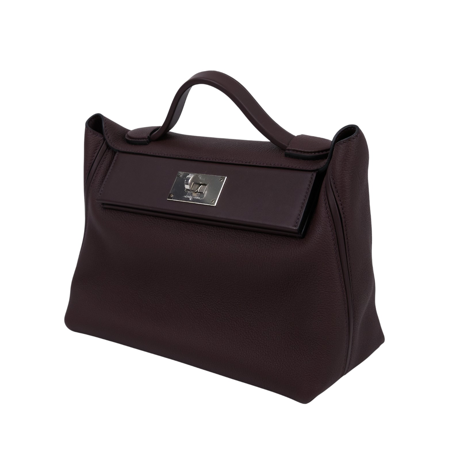 愛馬仕 Hermes 24/24 29 手提包 銀色五金 馬鞍紅色 H075240CKBE /  原廠盒子/防塵袋/背帶/電子購買證明影本