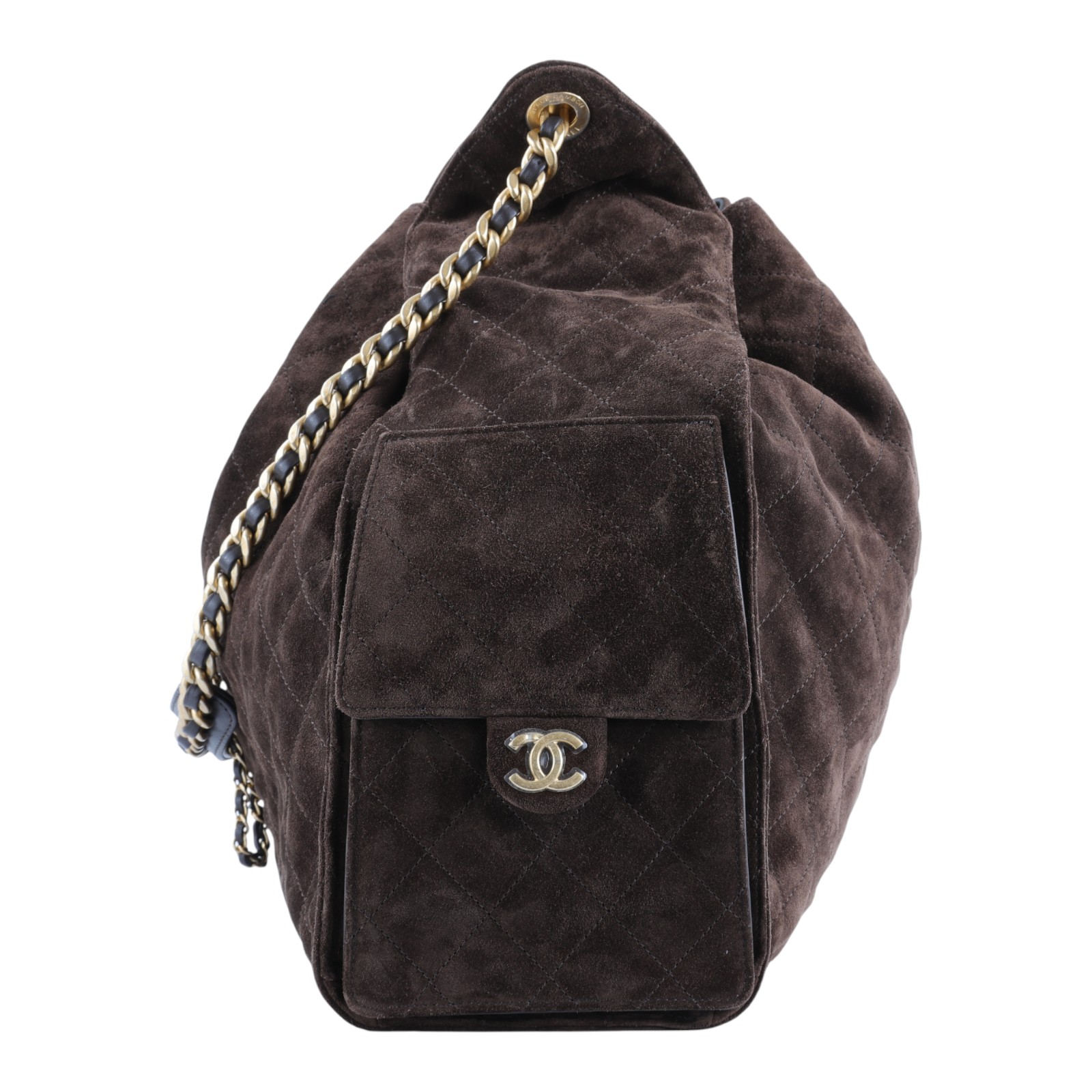 香奈兒 CHANEL 2025 春夏 25 大型包 AS5553 B18799 晶片款 咖啡麂皮25包 大款 原廠盒子/防塵袋