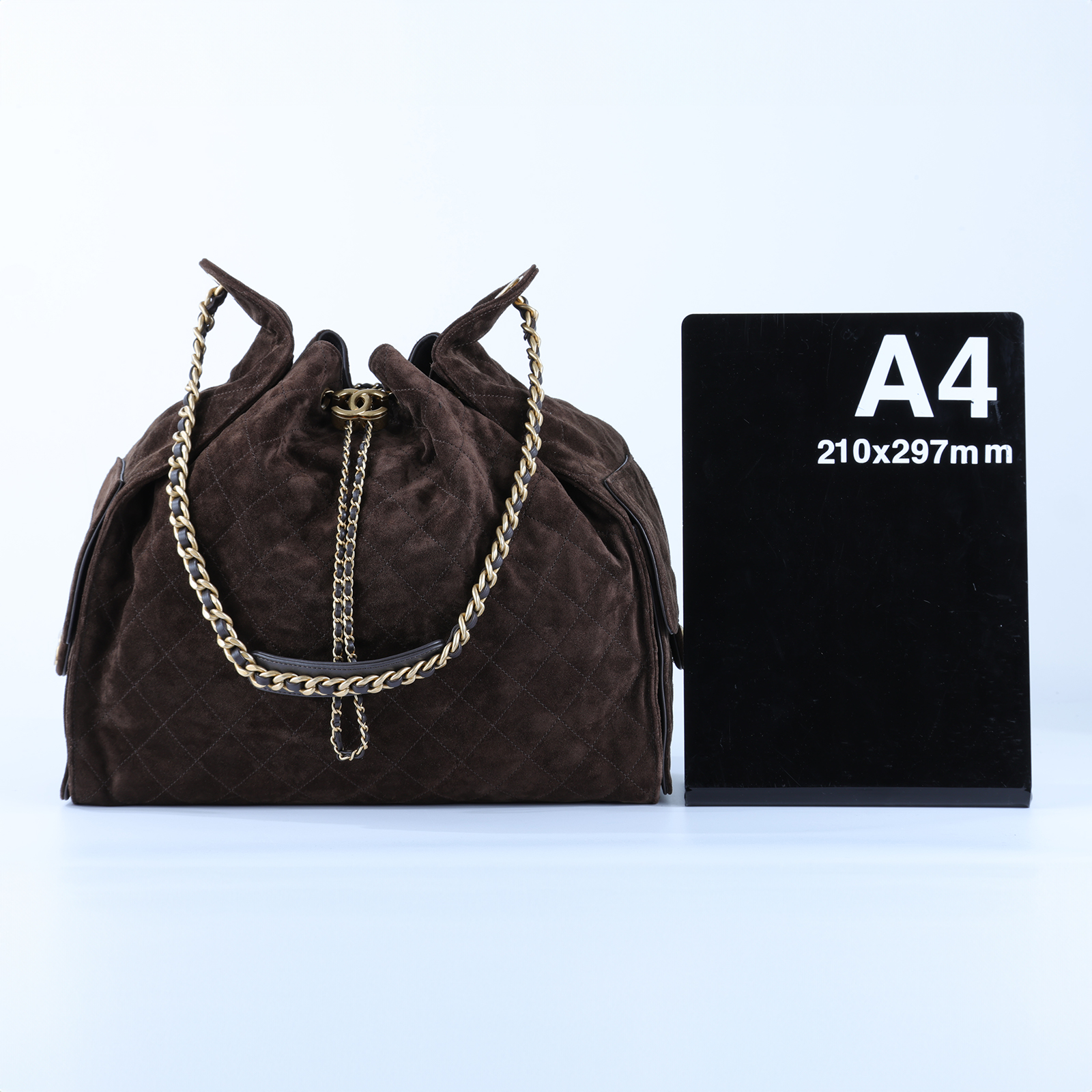 香奈兒 CHANEL 2025 春夏 25 大型包 AS5553 B18799 晶片款 咖啡麂皮25包 大款 原廠盒子/防塵袋