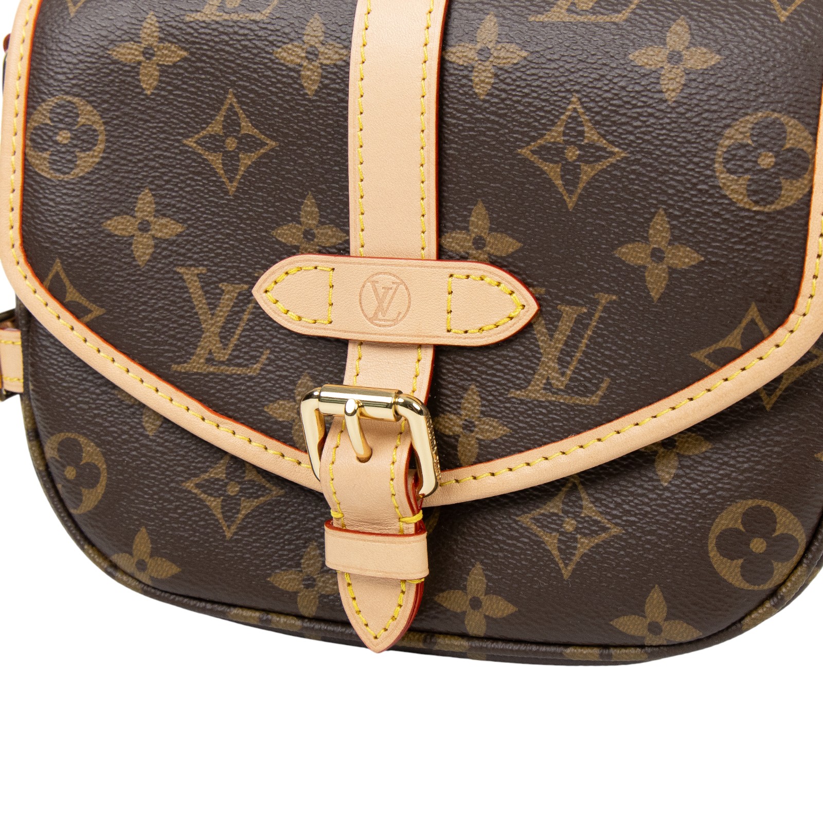 路易威登 LOUIS VUITTON Saumur BB  手提 馬鞍斜背包 M46740 晶片款 原花Saumur BB肩背包 原廠盒子/防塵袋/背帶3
