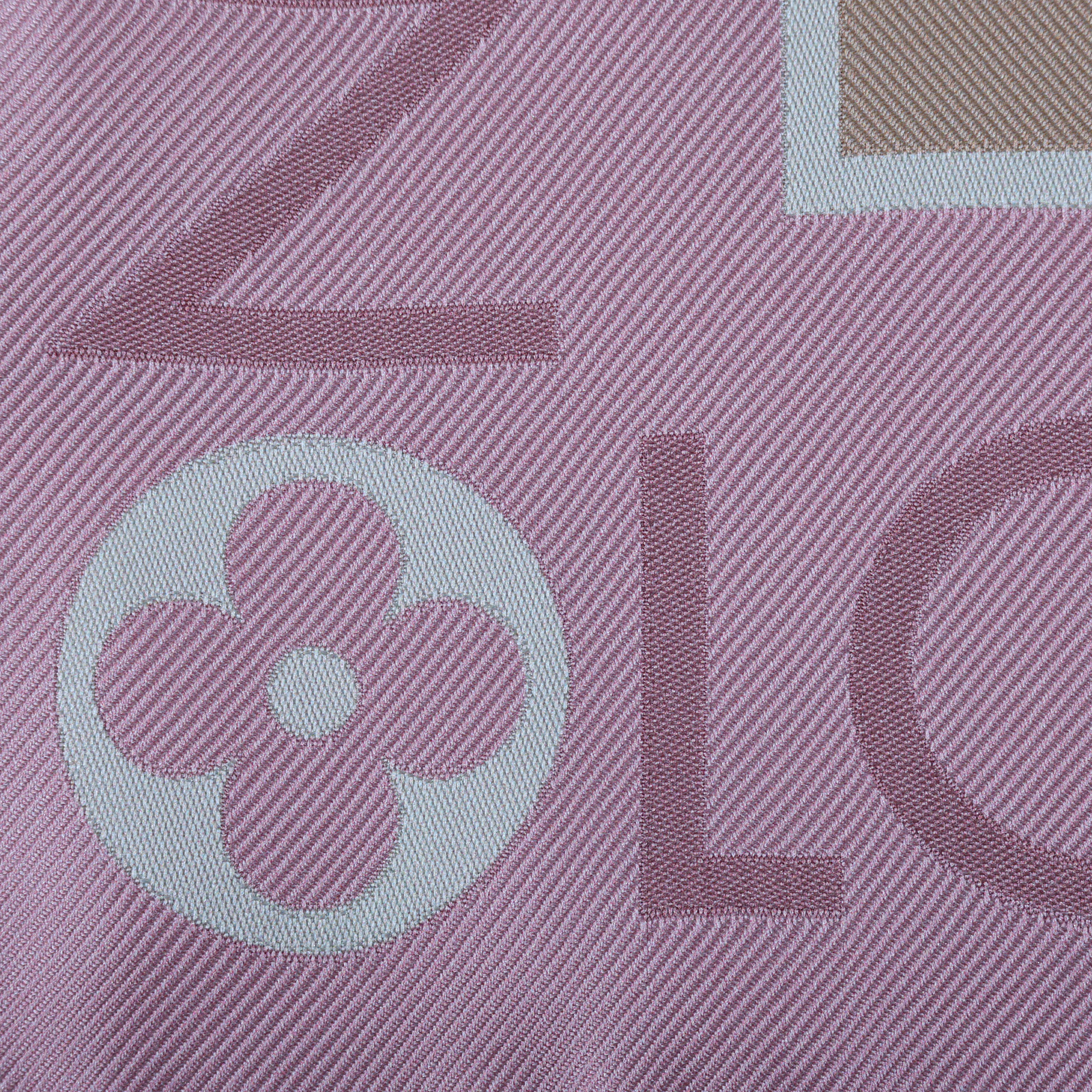 路易威登 LOUIS VUITTON monogram infinity square 絲巾 蠶絲 M79931 粉原花印花絲巾 90CM 原廠盒子