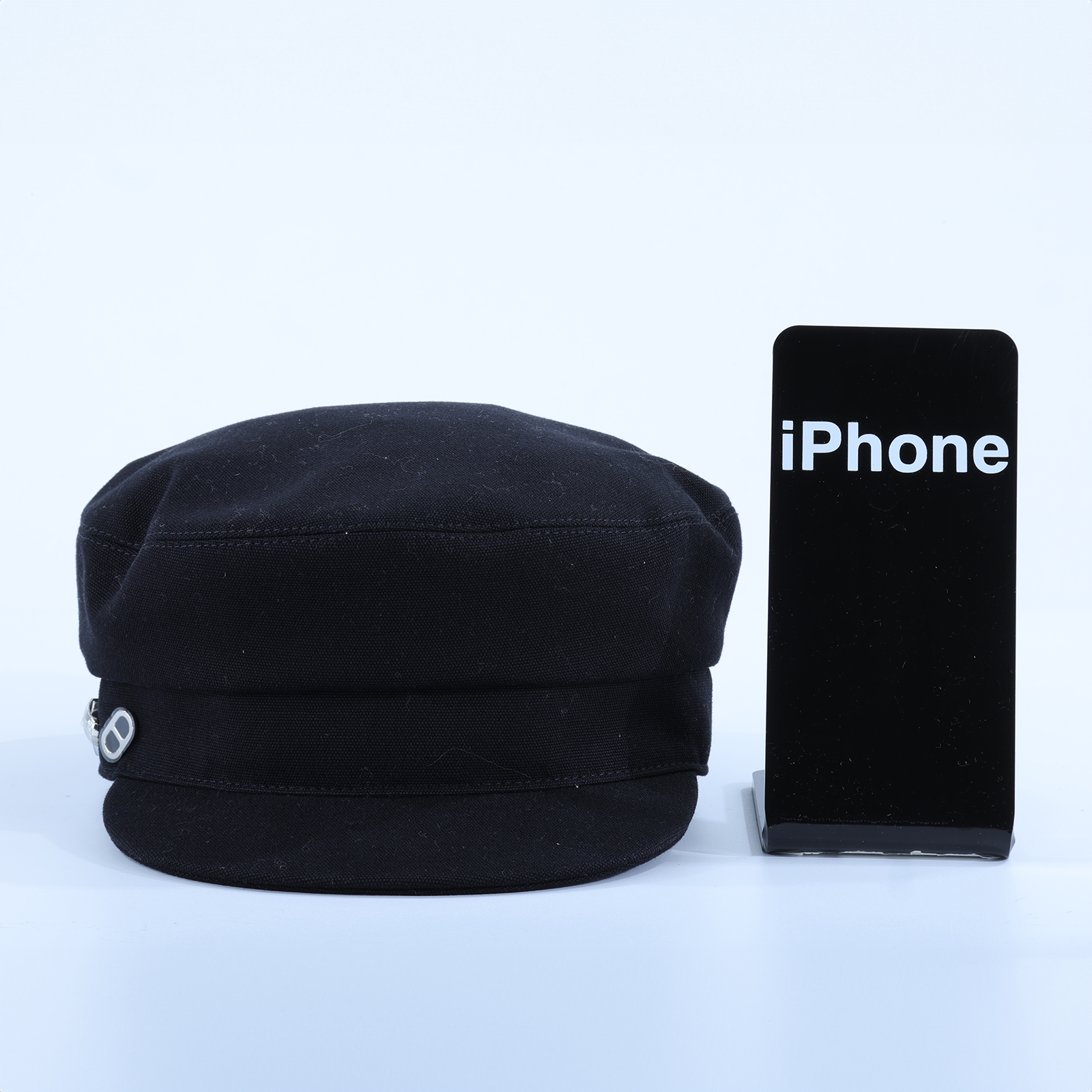 愛馬仕 Hermes Giulietta Clou de Selle 帽 H232042Nv0258 232042N 0258 黑羊毛報童帽#58 無附屬品