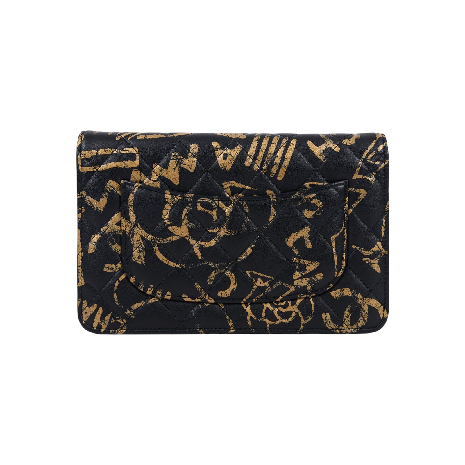 香奈兒 CHANEL WOC 手提 口蓋包 AP0388 B00912 28開黑羊燙金山茶花WOC 原廠盒子/防塵袋/購買證明