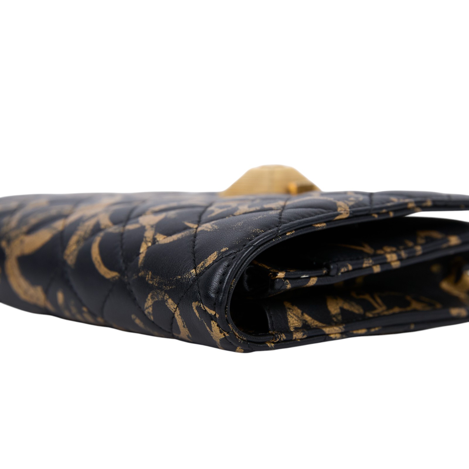 香奈兒 CHANEL WOC 手提 口蓋包 AP0388 B00912 28開黑羊燙金山茶花WOC 原廠盒子/防塵袋/購買證明