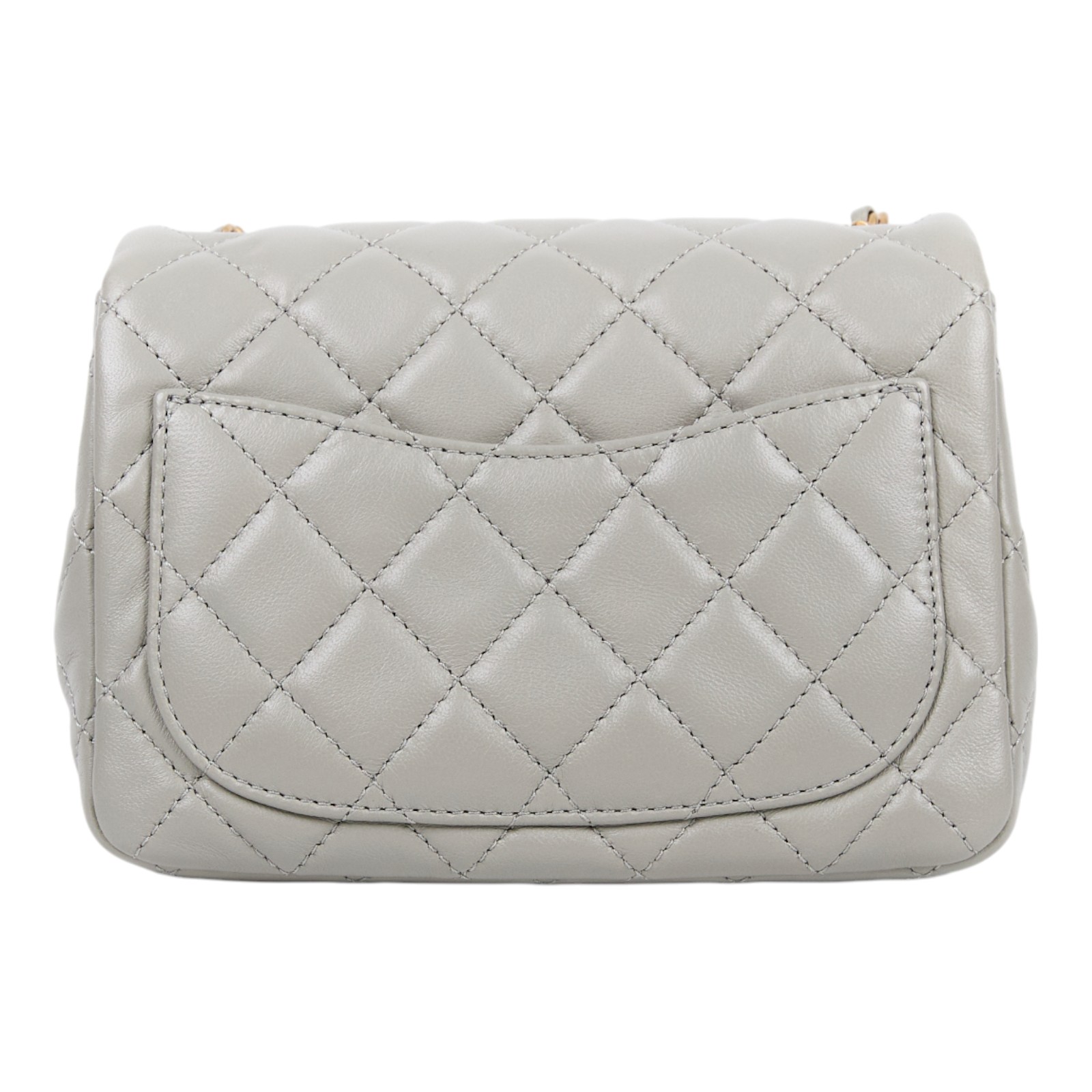 香奈兒 CHANEL CC logo 金球 方胖 肩背 斜背 口蓋包 AS1786 B02916 晶片款 灰羊金球方胖 原廠盒子/防塵袋/購買證明影本