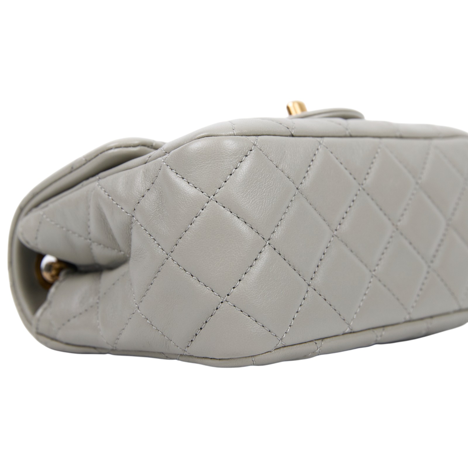 香奈兒 CHANEL CC logo 金球 方胖 肩背 斜背 口蓋包 AS1786 B02916 晶片款 灰羊金球方胖 原廠盒子/防塵袋/購買證明影本