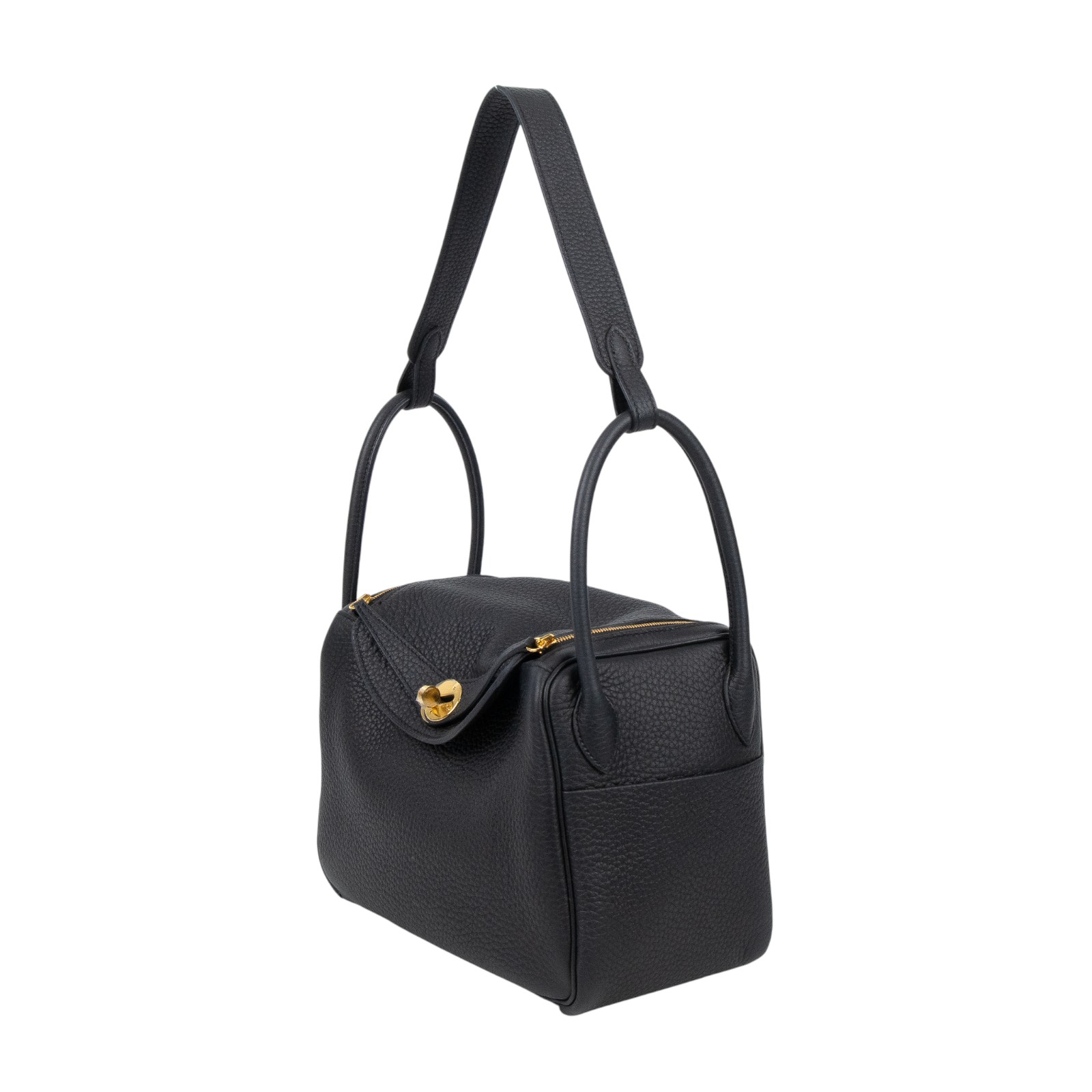 愛馬仕 Hermes Lindy 琳迪包 26 黑色 金色五金 H073428CC89 /  原廠盒子/購買證明/發票/防塵袋