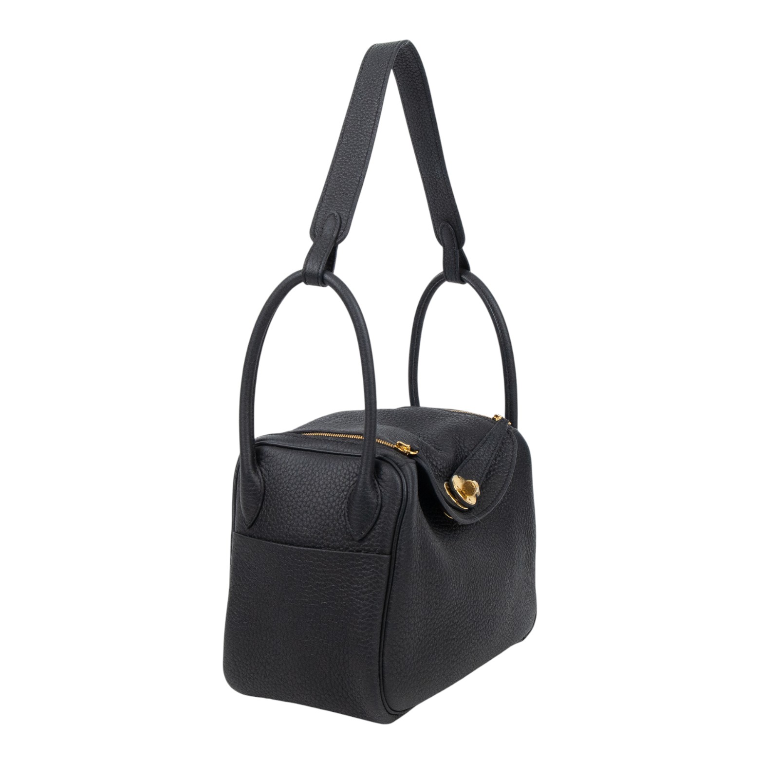 愛馬仕 Hermes Lindy 琳迪包 26 黑色 金色五金 H073428CC89 /  原廠盒子/購買證明/發票/防塵袋