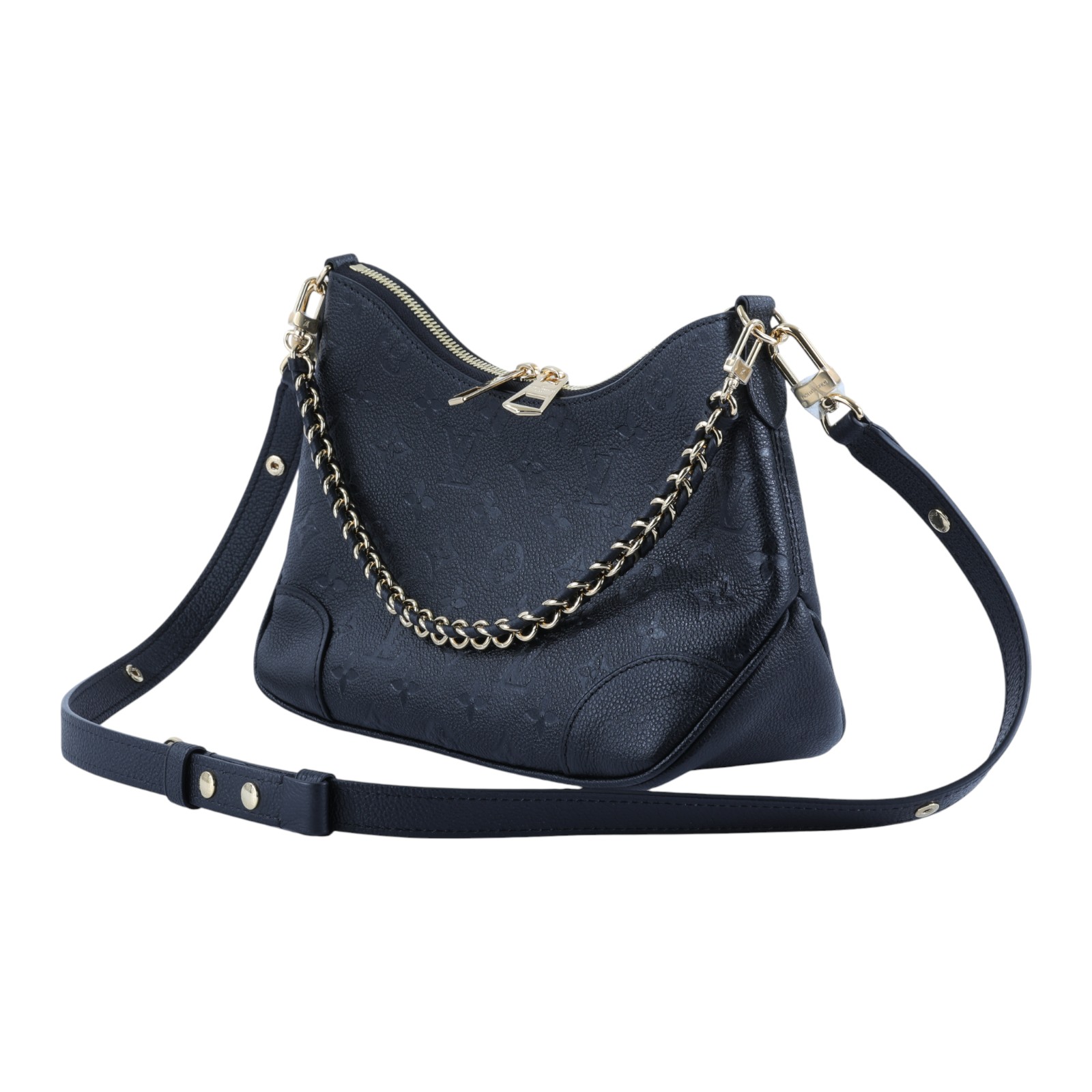 路易威登 LOUIS VUITTON Boulogne PM 肩背包 M12930 晶片款 黑壓紋BOULOGNE PM 防塵袋/背帶