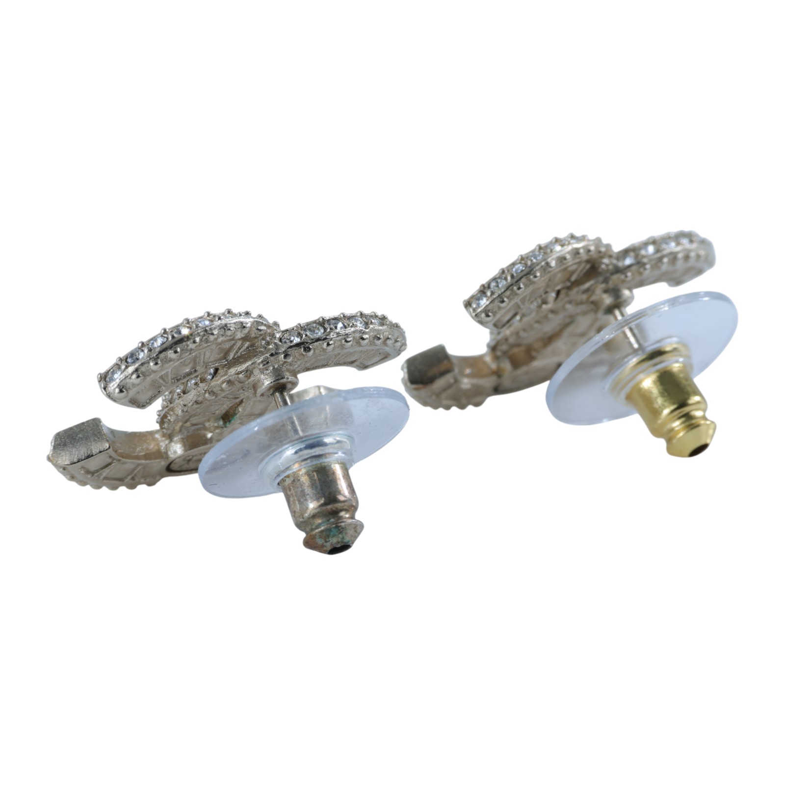 香奈兒 CHANEL CC 珍珠 耳釘 耳環 A23V 金色雙C水鑽珍珠耳環 原廠盒子/內襯