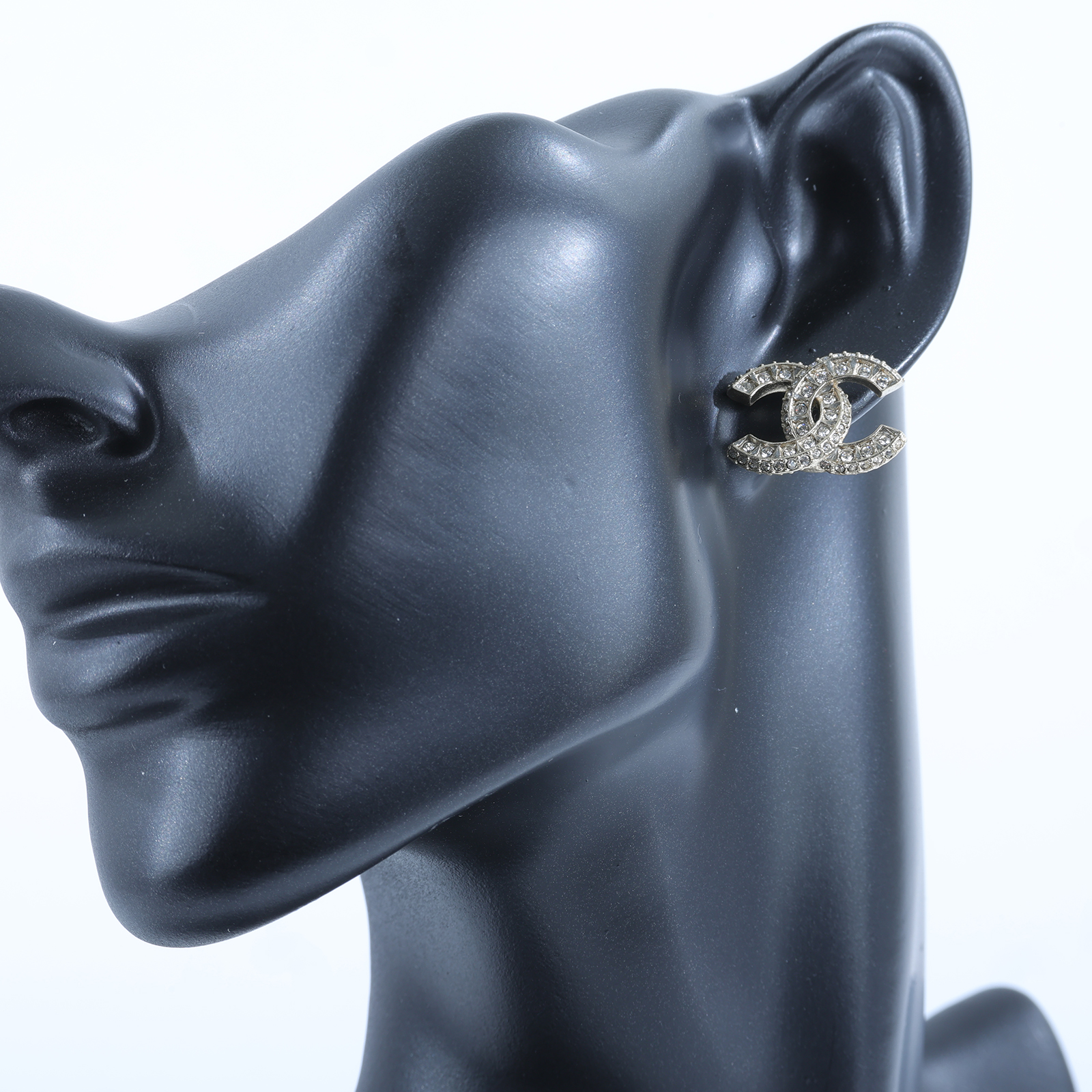 香奈兒 CHANEL CC 珍珠 耳釘 耳環 A23V 金色雙C水鑽珍珠耳環 原廠盒子/內襯