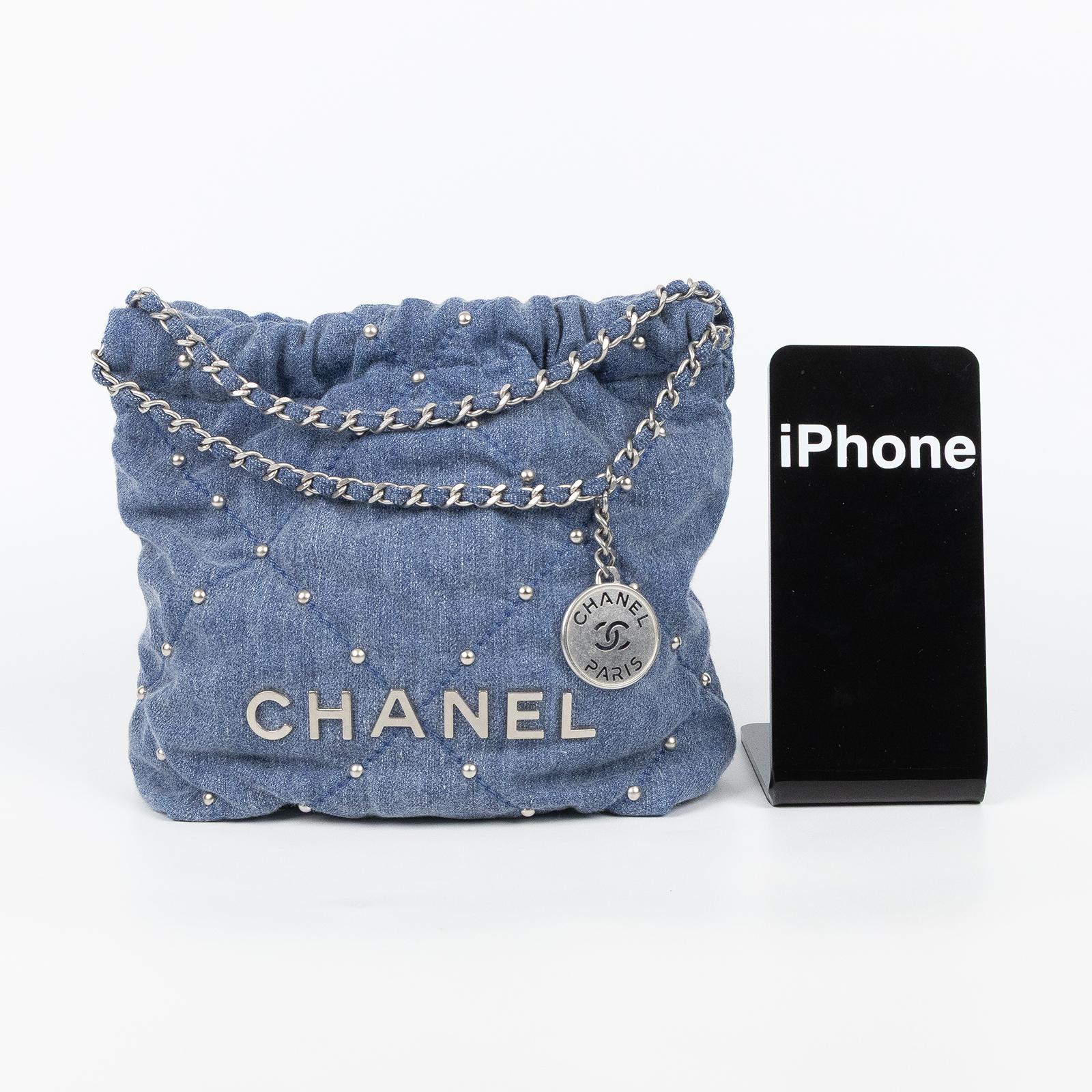 香奈兒 CHANEL 22 迷你 束口包 AS3980 B16649 丹寧22包 MINI 原廠盒子/防塵袋/購買證明