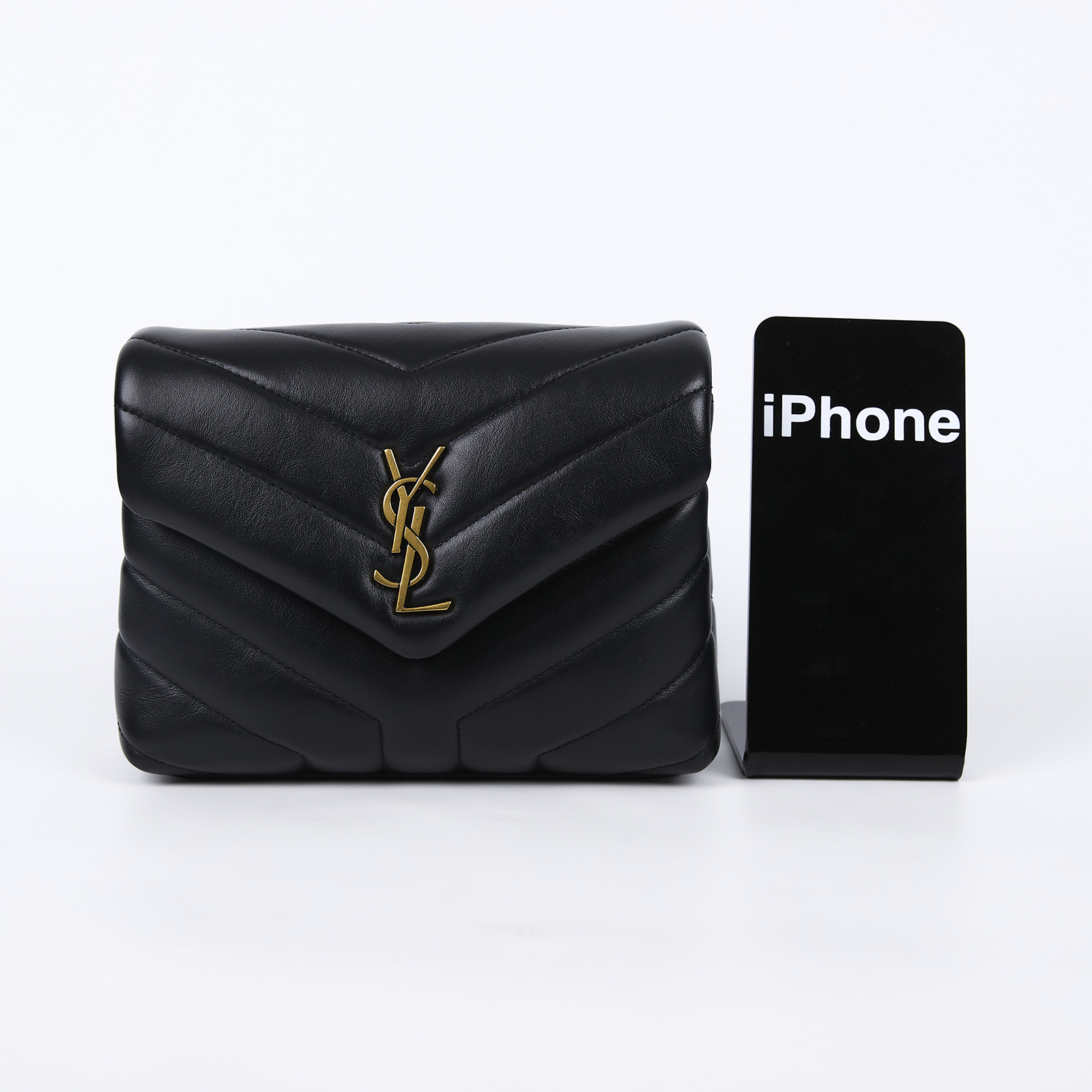 聖羅蘭 YSL SAINT LAURENT Loulou 絎縫 小牛皮 TOY 迷你 手袋  肩背 斜背包 金色五金 678401DV707  防塵袋