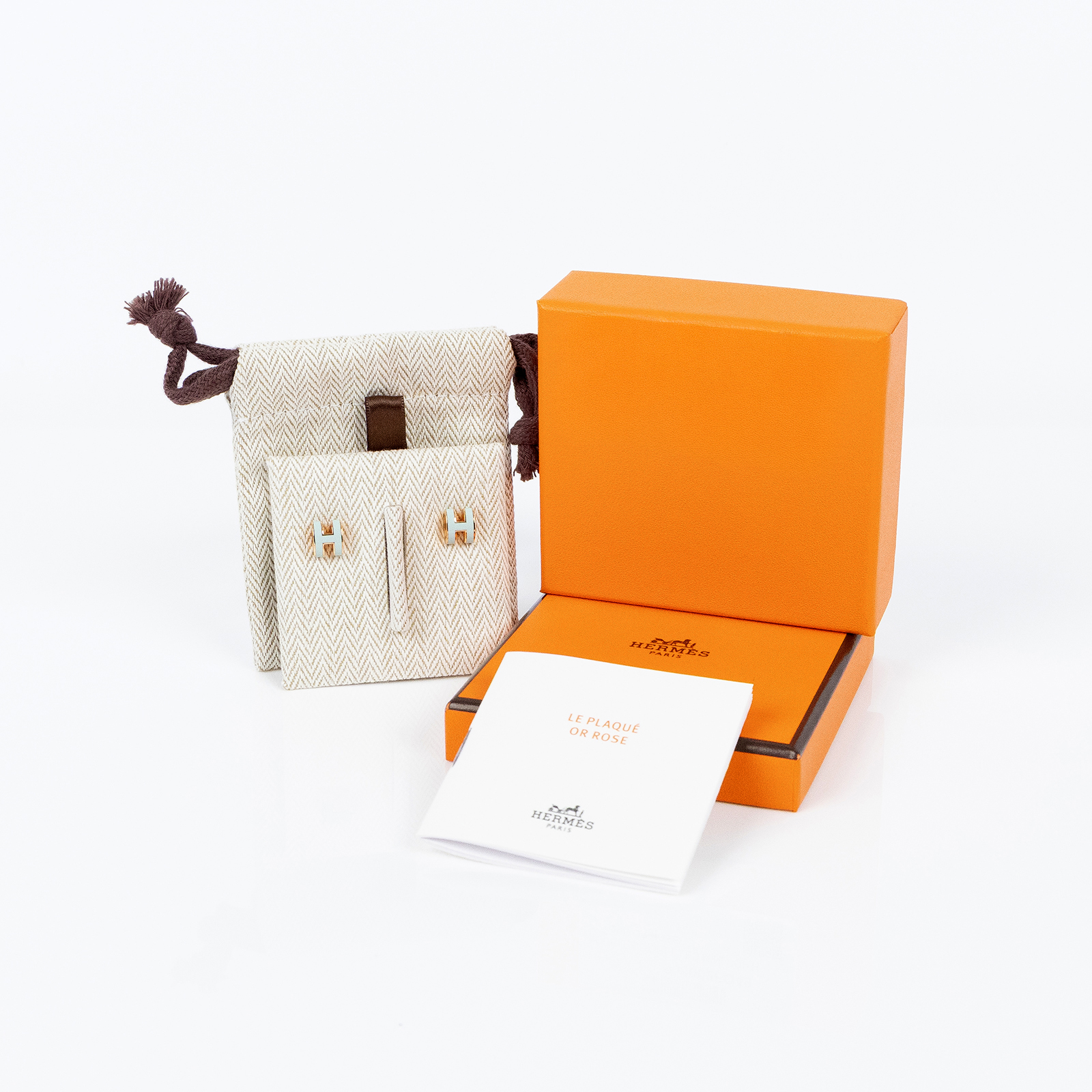 愛馬仕 Hermes Mini Pop H 耳釘 POPHEMINI GD0234 淺藍MINI POP H耳環 原廠盒子/防塵袋/內襯