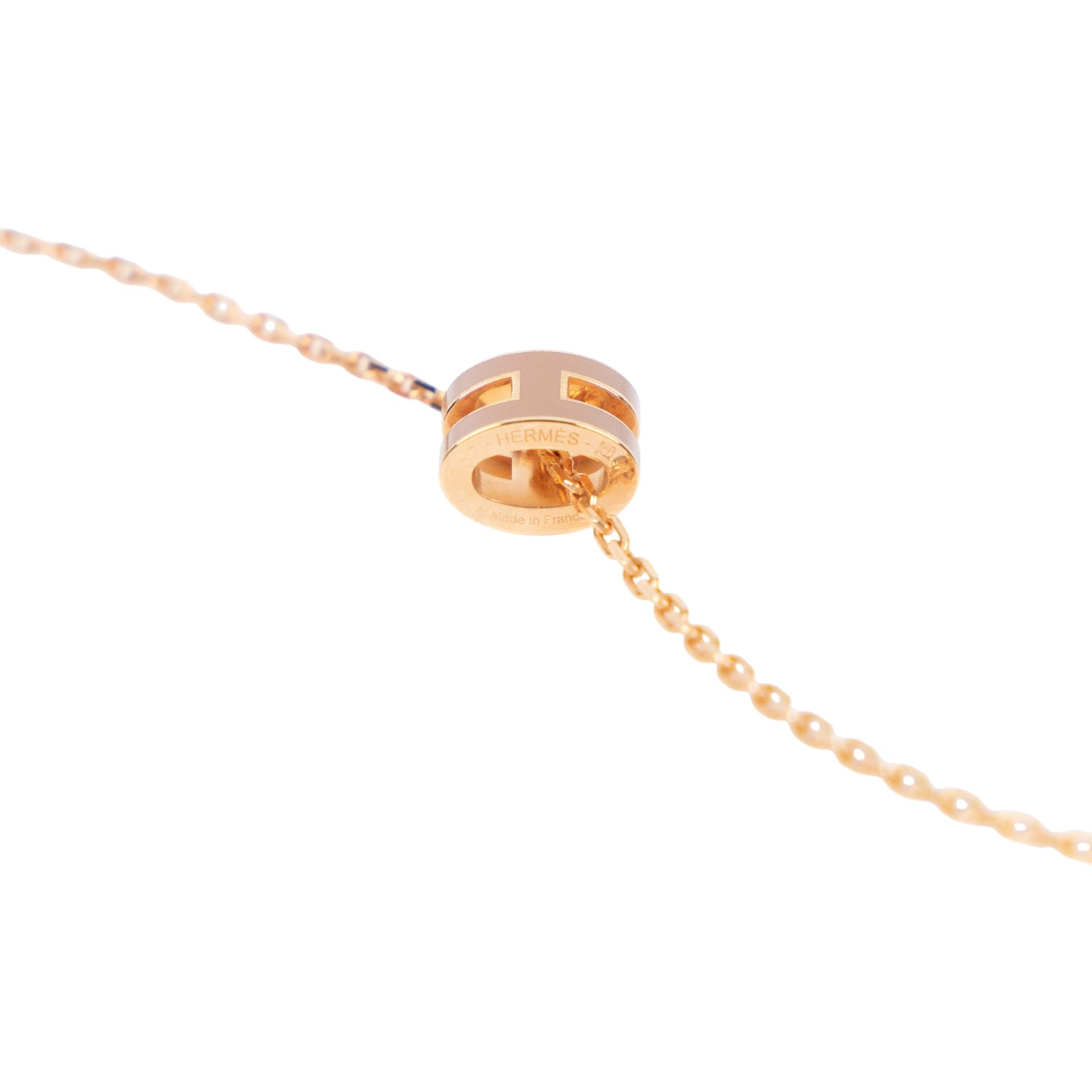 愛馬仕 Hermes Mini Pop H 墜飾 POPHPMINI GD1213 棕MINI POP H 項鍊 原廠盒子/防塵袋/內襯