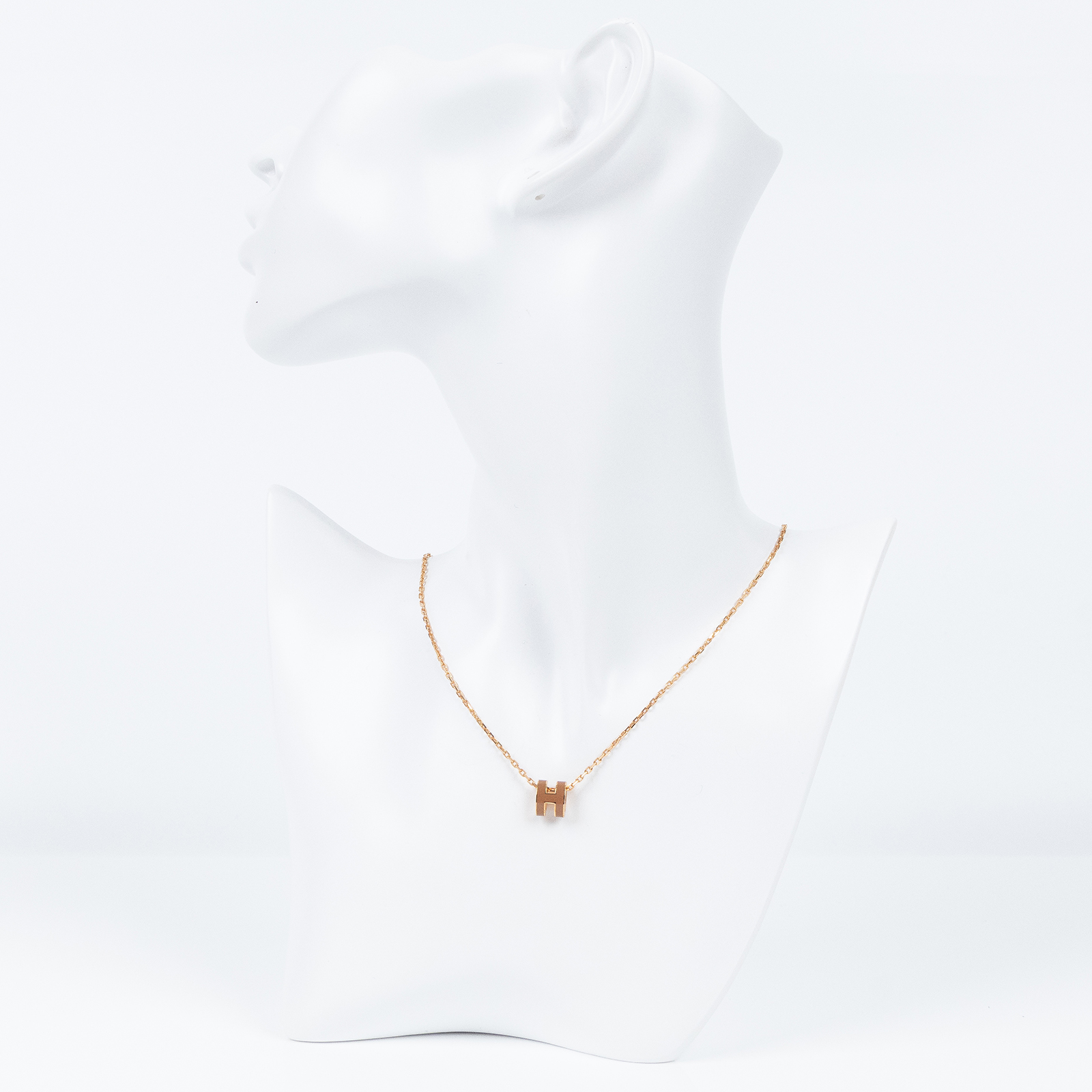 愛馬仕 Hermes Mini Pop H 墜飾 POPHPMINI GD1213 棕MINI POP H 項鍊 原廠盒子/防塵袋/內襯