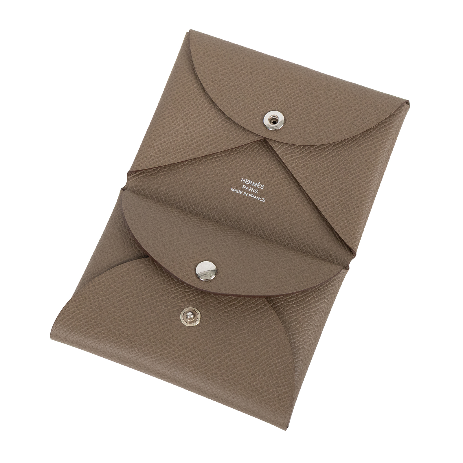 愛馬仕 Hermes Calvi Duo 卡包 大象灰 銀色五金 H083035CK18 W  大象灰CALVI DUO 原廠盒子