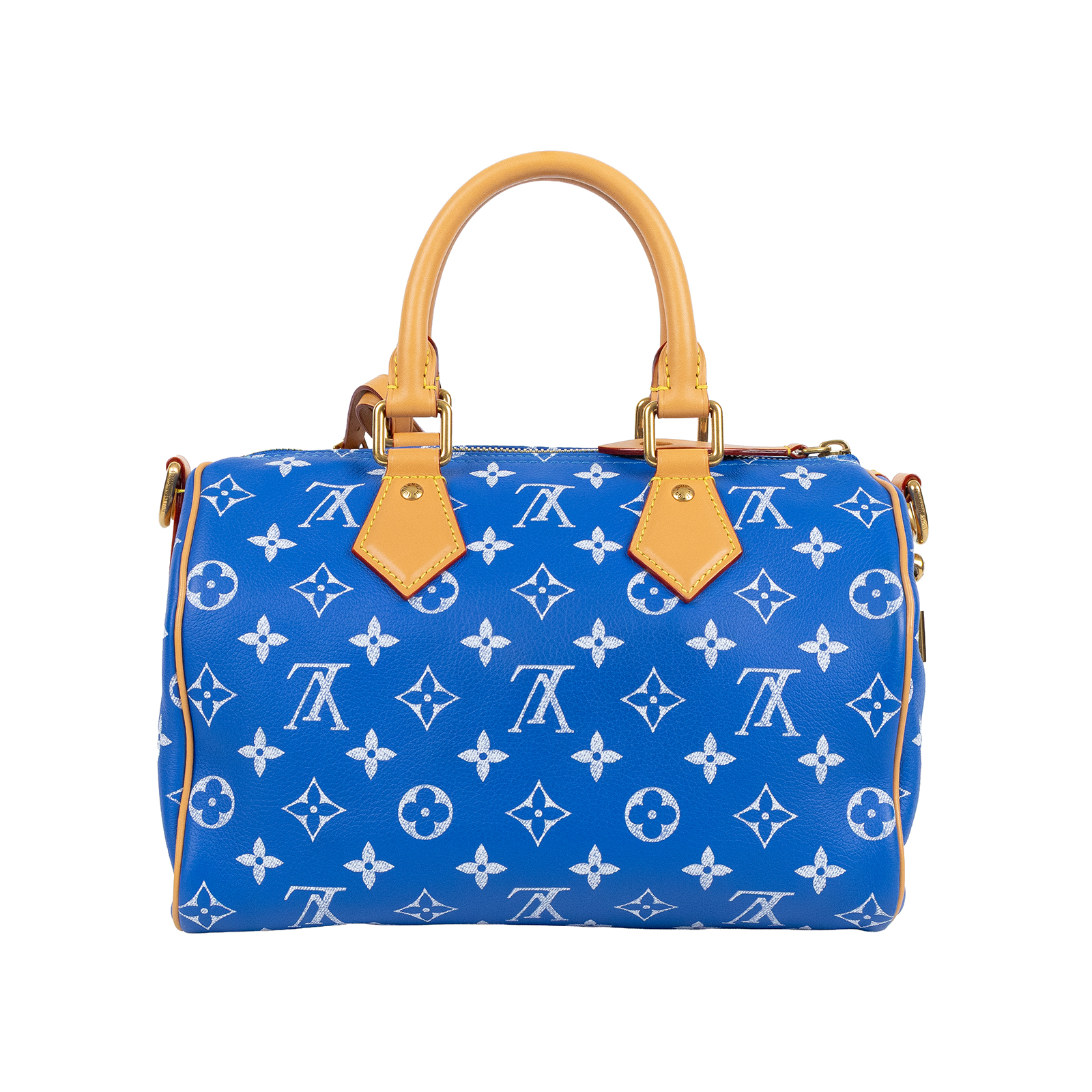 路易威登 LOUIS VUITTON Speedy P9 Bandoulière 25 波士頓包 手提包 藍色 M24424 晶片款  防塵袋/鎖組/背帶