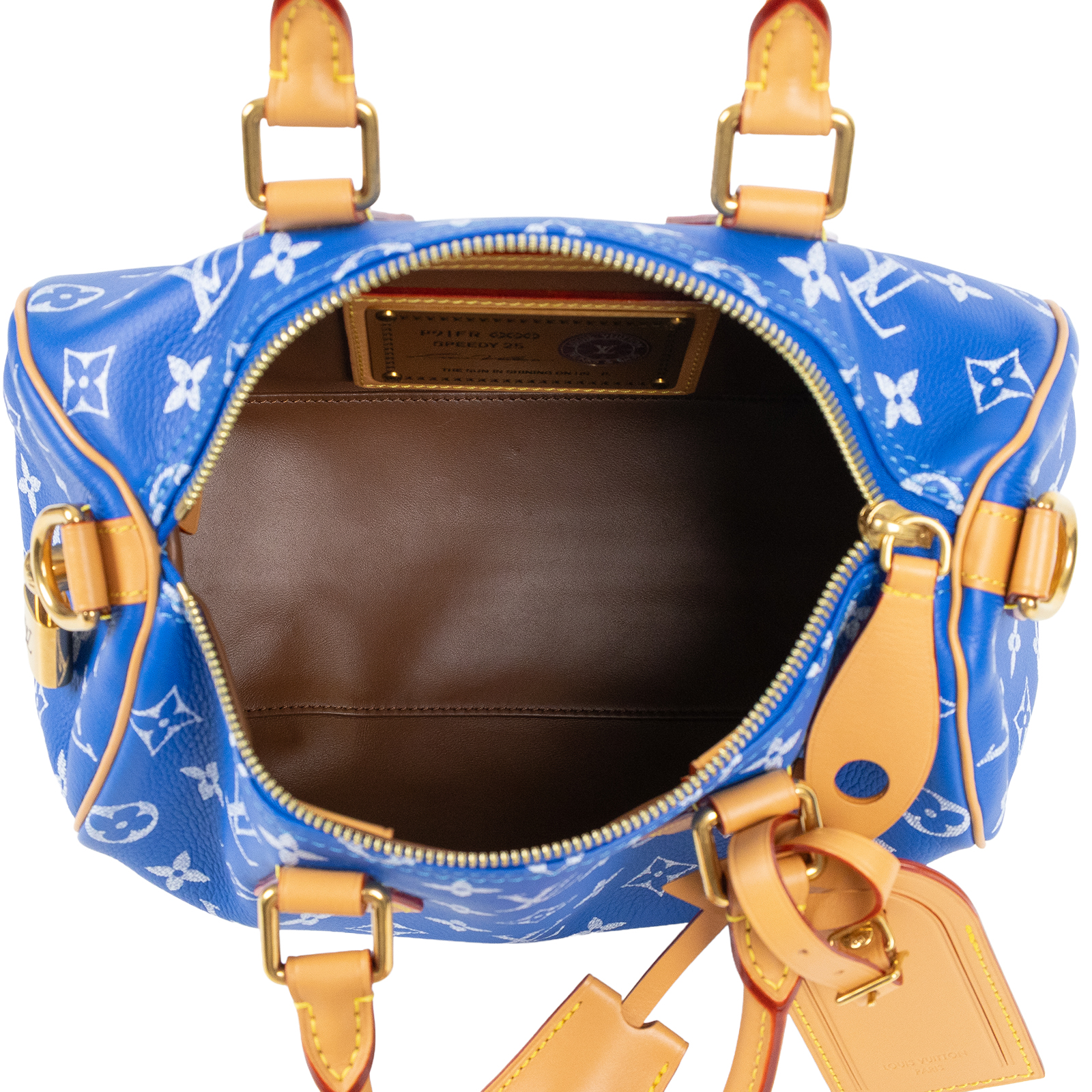 路易威登 LOUIS VUITTON Speedy P9 Bandoulière 25 波士頓包 手提包 藍色 M24424 晶片款  防塵袋/鎖組/背帶