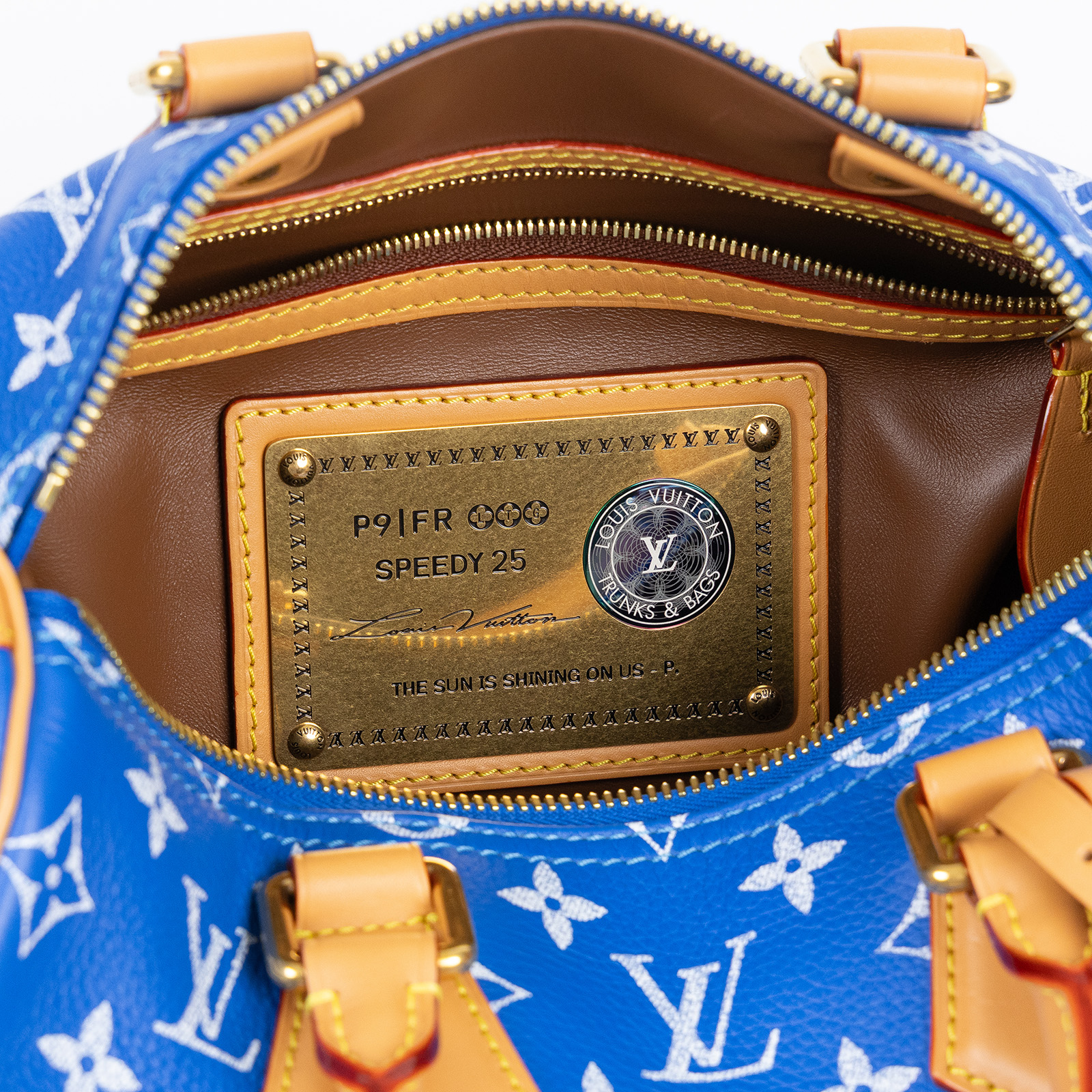 路易威登 LOUIS VUITTON Speedy P9 Bandoulière 25 波士頓包 手提包 藍色 M24424 晶片款  防塵袋/鎖組/背帶