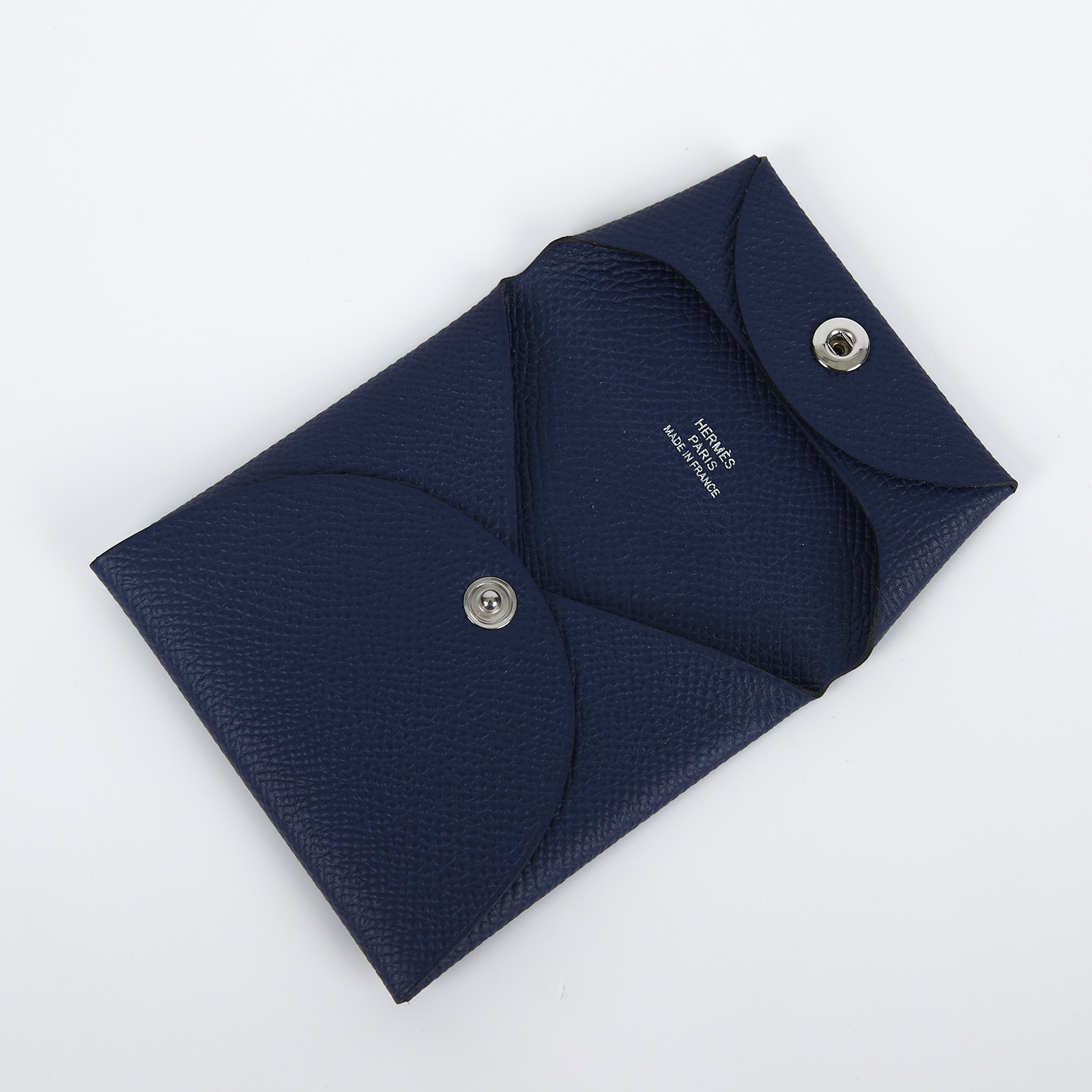 愛馬仕 Hermes Bastia 零錢包 大象灰 H041054CK K  深藍BASTIA 原廠盒子