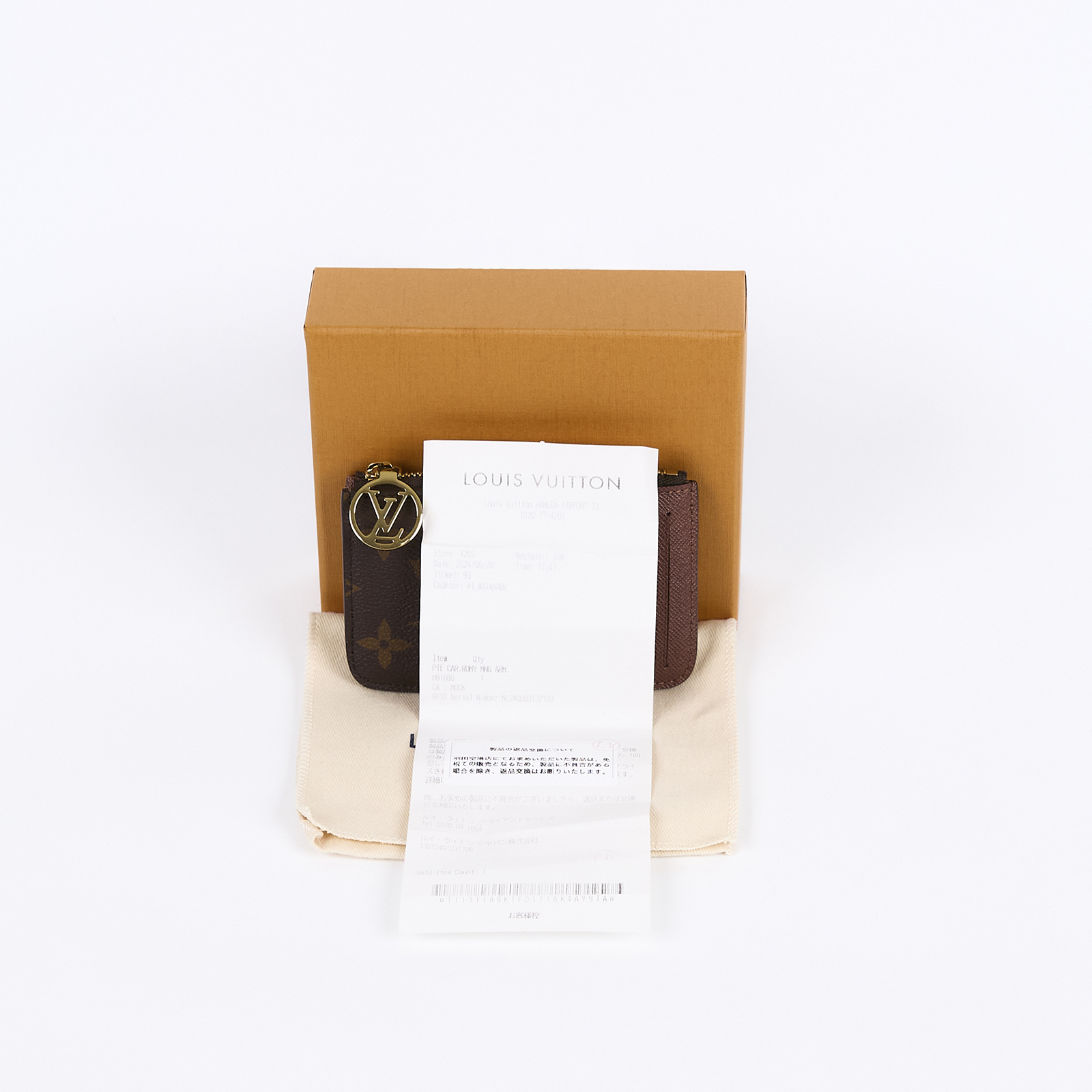 路易威登 LOUIS VUITTON Romy 名片夾 經典帆布 棕色 M81880 晶片款 原花ROMY卡包 原廠盒子/防塵袋/購買證明