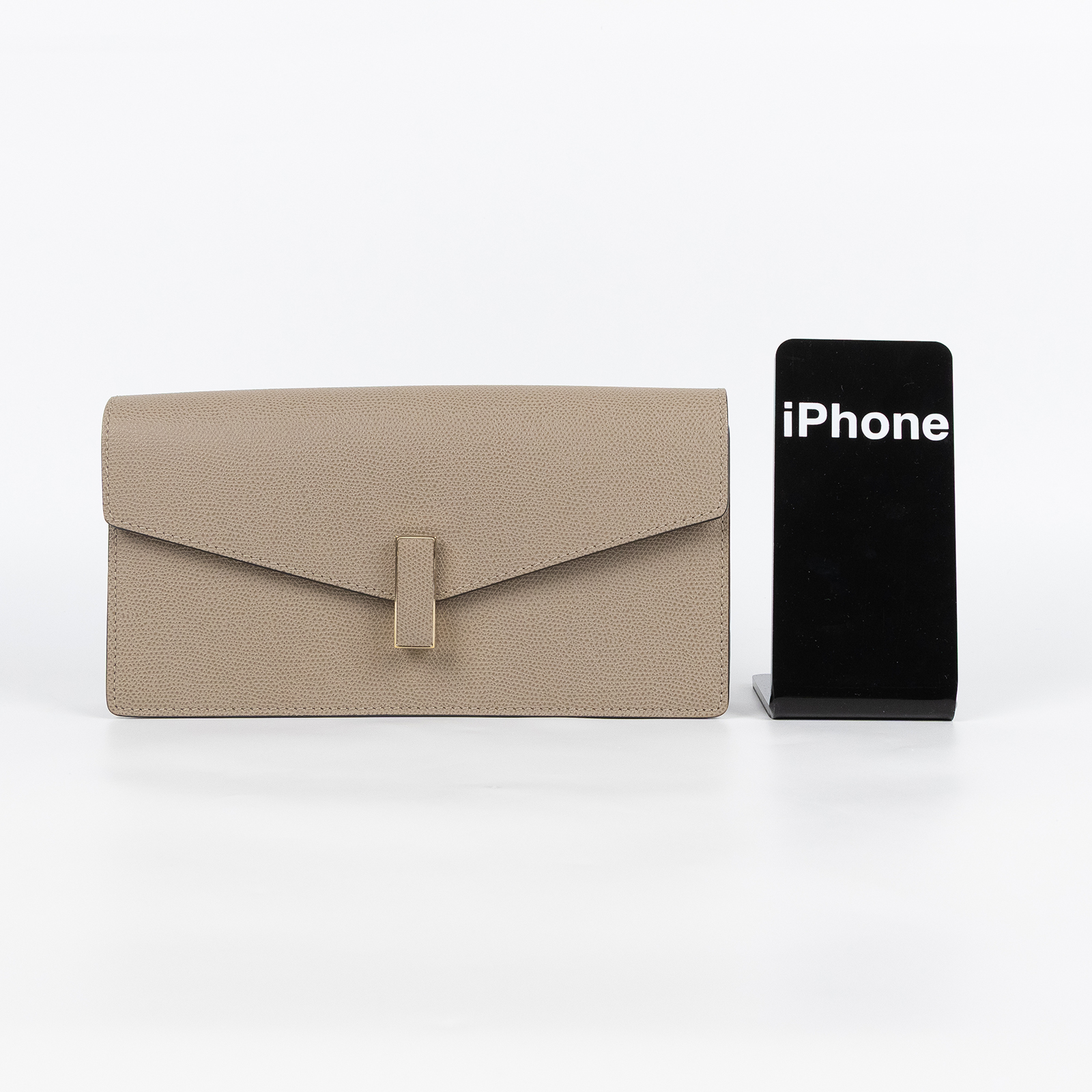 萬萊斯特 VALEXTRA Iside 鏈帶手拿 肩背包 WBES0080028LOC99 灰金ISIDE CLUTCH鍊包 無附屬品