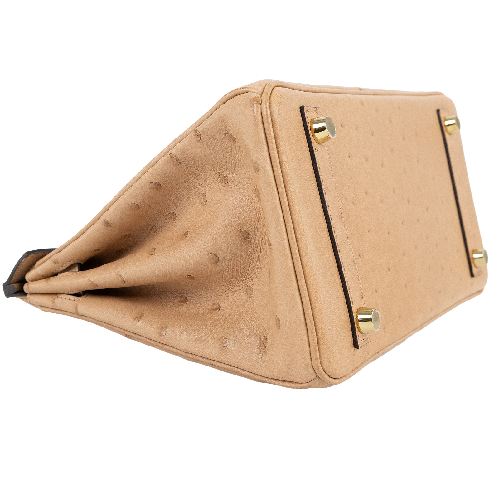 愛馬仕 Hermes Birkin Bag 柏金包 25 金色五金 奶茶色 H041944CC0M  W刻 奶茶色鴕鳥皮BIRKIN25 原廠盒子/防塵袋/鎖組