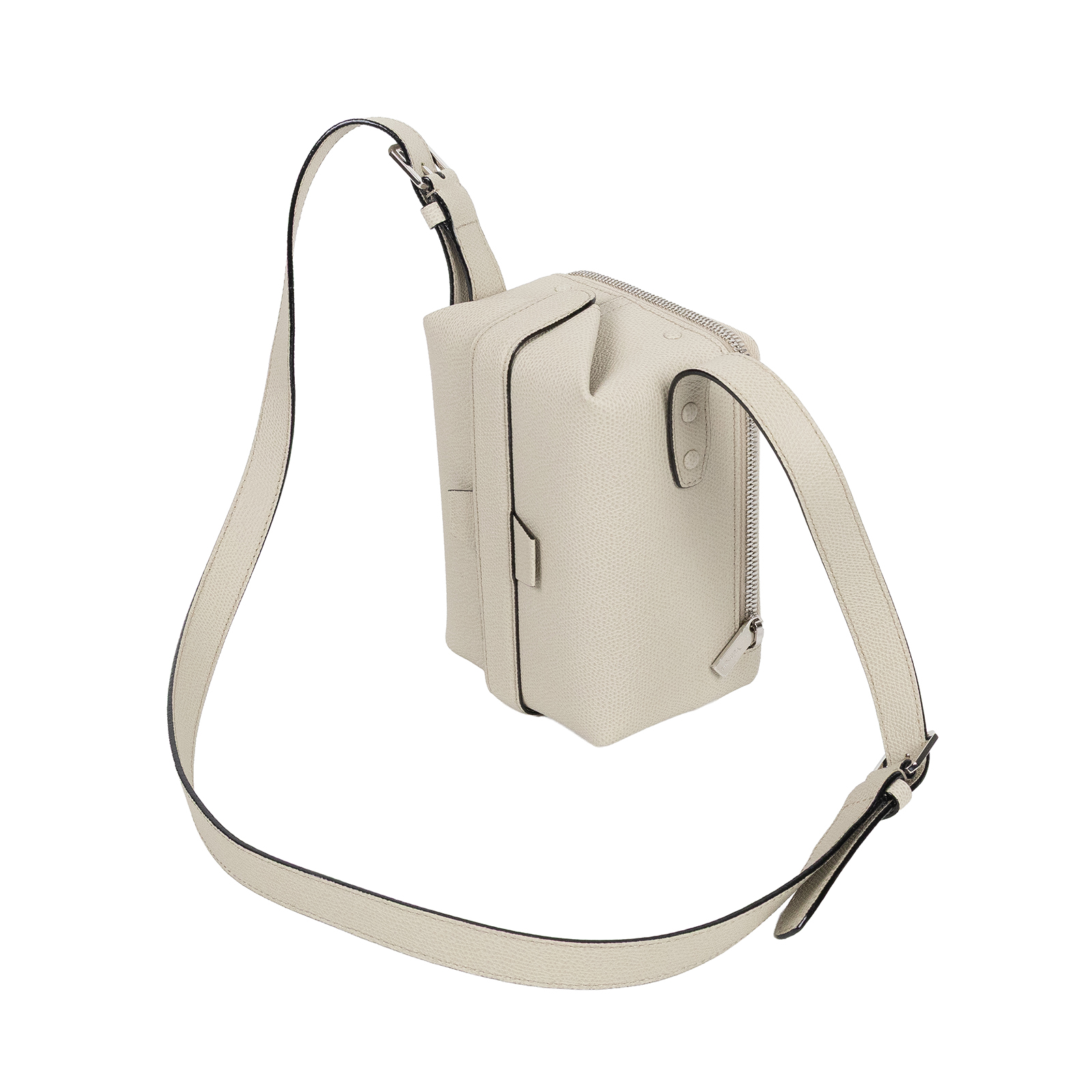 萬萊斯特 VALEXTRA Iside 鏈帶手拿 肩背包 WBES0080028LOC99 灰TRIC TRAC 防塵袋