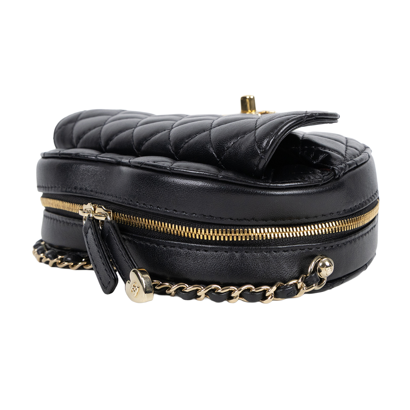 香奈兒 CHANEL CC In Love 斜背 愛心包 AS3191 晶片款 黑愛心鍊包 無附屬品