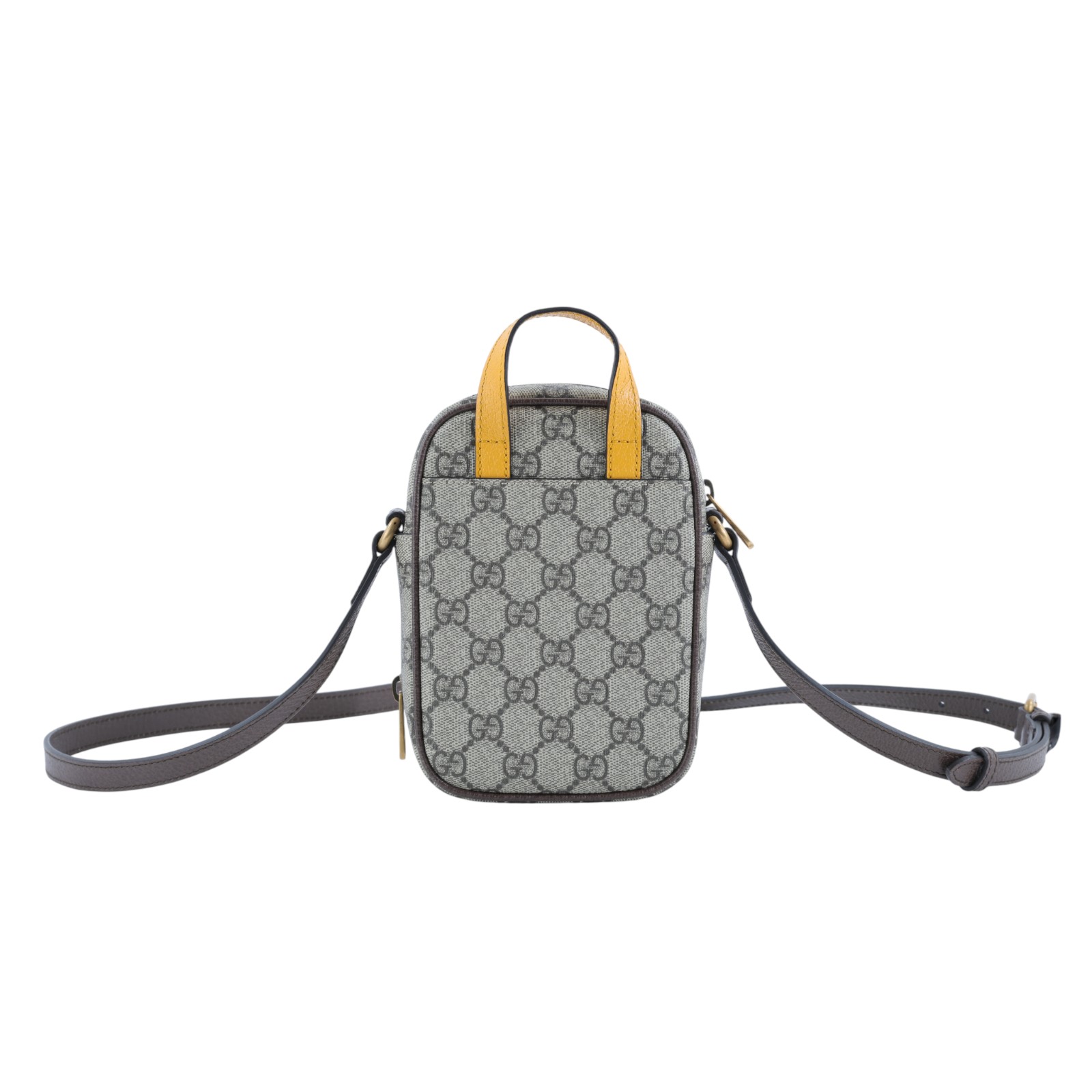 古馳 GUCCI Neo Vintage 迷你 GG 手提/斜背手機包 658556 棕G紋迷你肩背包 原廠盒子/防塵袋