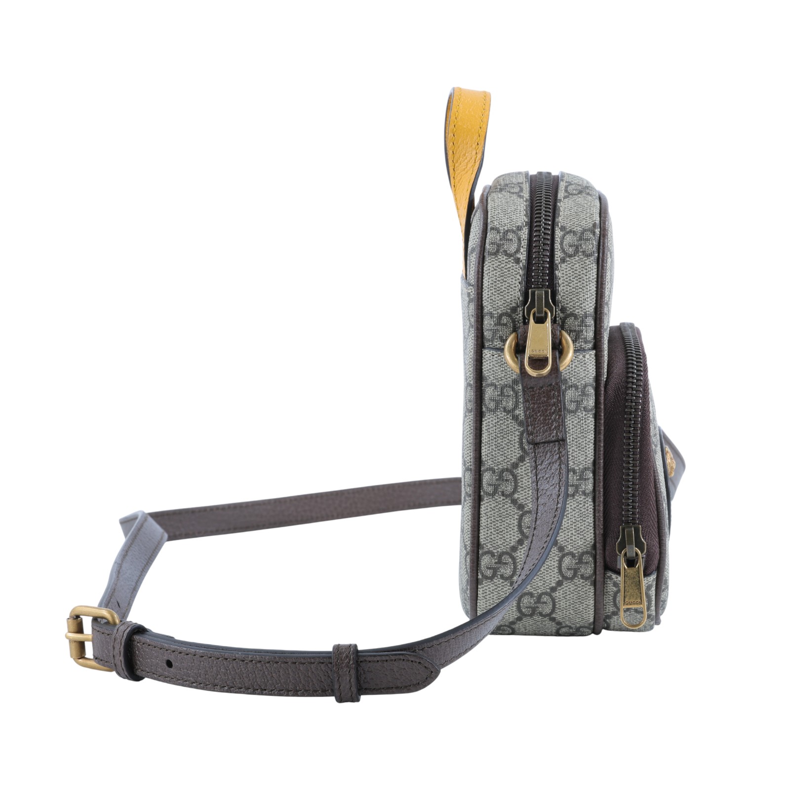 古馳 GUCCI Neo Vintage 迷你 GG 手提/斜背手機包 658556 棕G紋迷你肩背包 原廠盒子/防塵袋