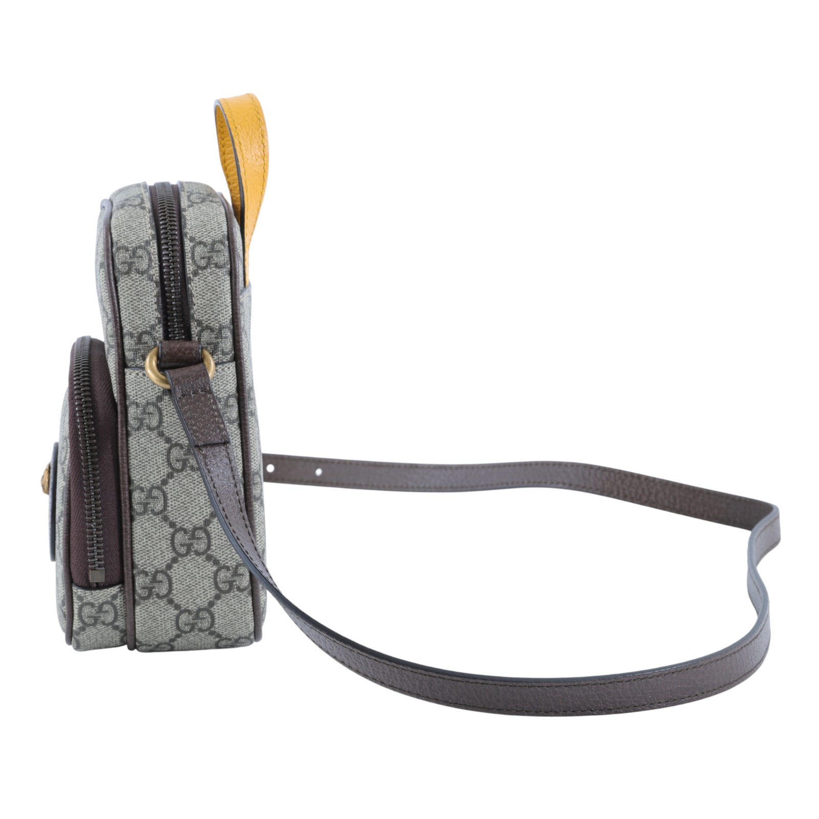 古馳 GUCCI Neo Vintage 迷你 GG 手提/斜背手機包 658556 棕G紋迷你肩背包 原廠盒子/防塵袋