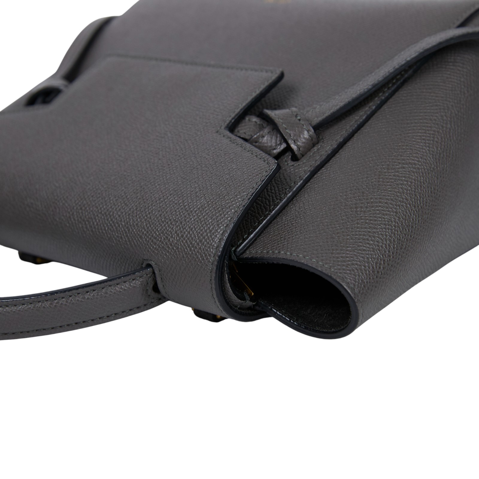 思琳 CELINE 珠地小牛皮 袖珍型 Belt 手袋 189003ZVA 深灰BELT NANO 防塵袋/背帶