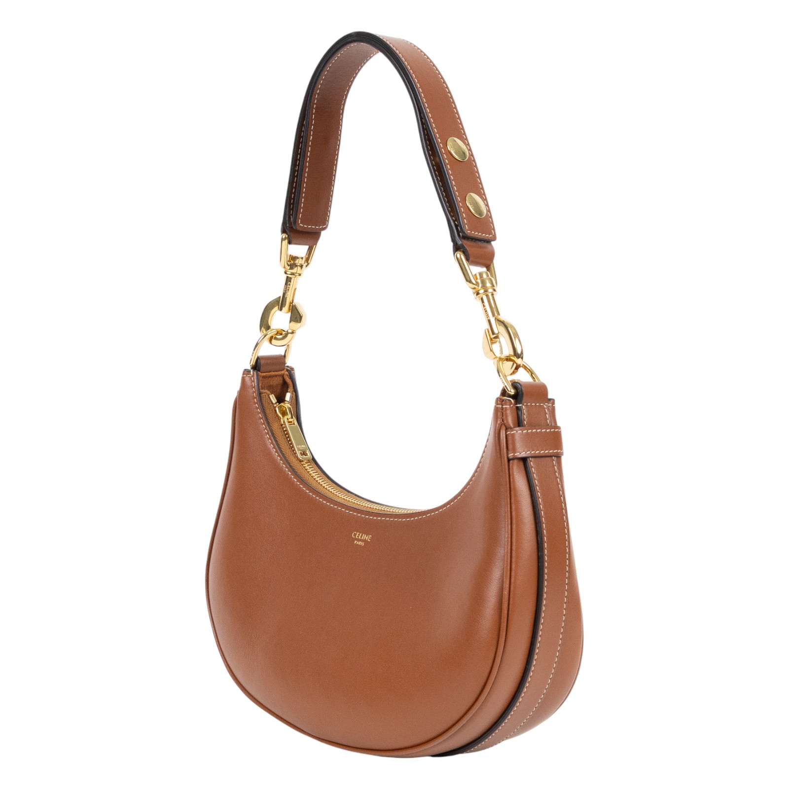 思琳 CELINE 平滑小牛皮 Ava 中型 肩背 手提包 196923DGQ 焦糖AVA MEDIUM 原廠盒子/防塵袋/背帶/購買證明影本