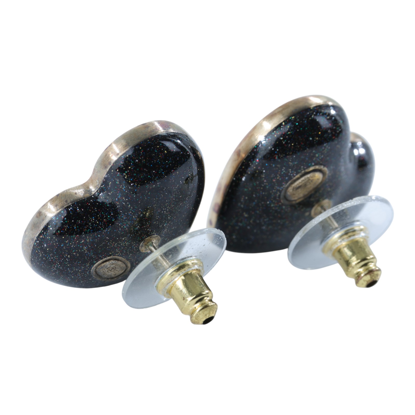 香奈兒 CHANEL CC LOGO 水鑽 耳環 耳釘 C23P 愛心水鑽耳環 原廠盒子/內襯