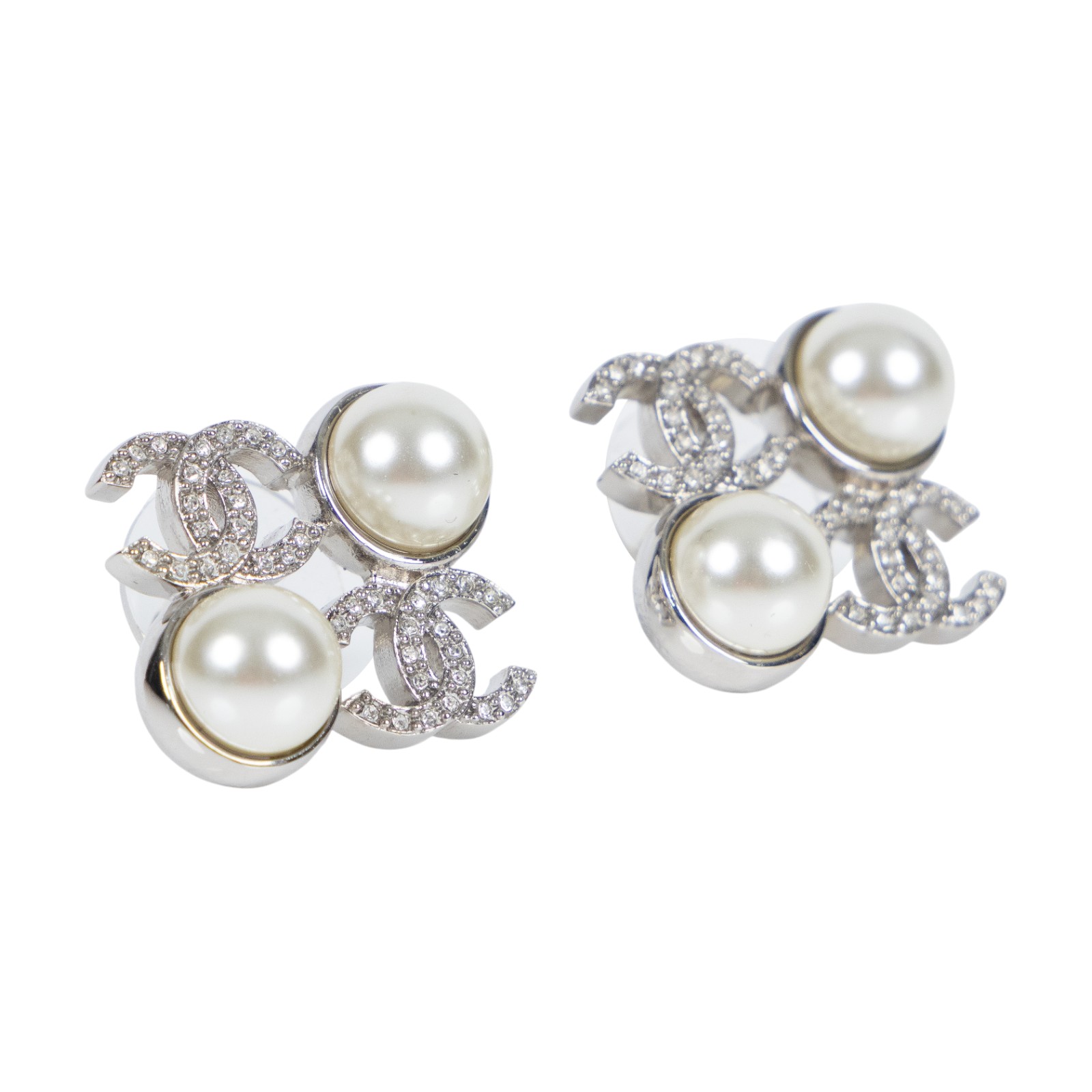 香奈兒 CHANEL CC LOGO 耳釘 耳環 I25S 珍珠雙C耳環 原廠盒子/內襯