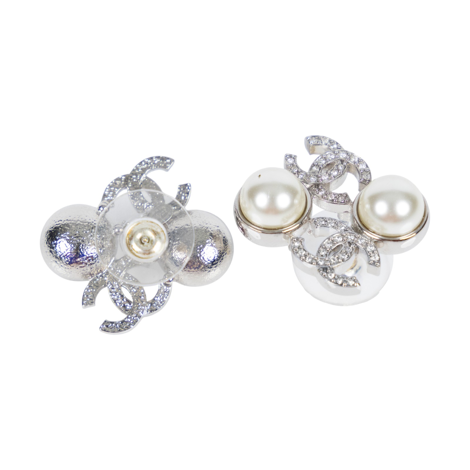 香奈兒 CHANEL CC LOGO 耳釘 耳環 I25S 珍珠雙C耳環 原廠盒子/內襯