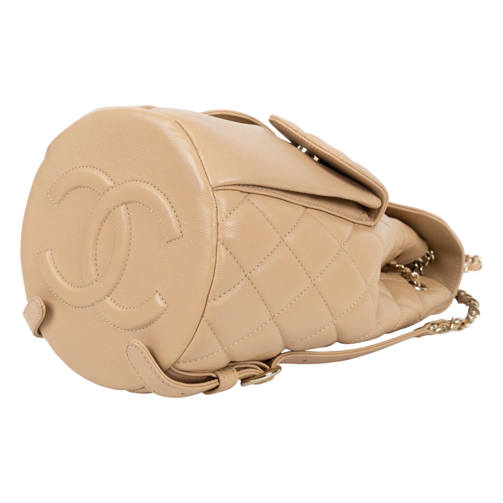 香奈兒 CHANEL 菱格紋 雙肩包 後背包 AS3200 B08045 晶片款 奶茶荔枝後背包 原廠盒子/防塵袋/購買證明影本