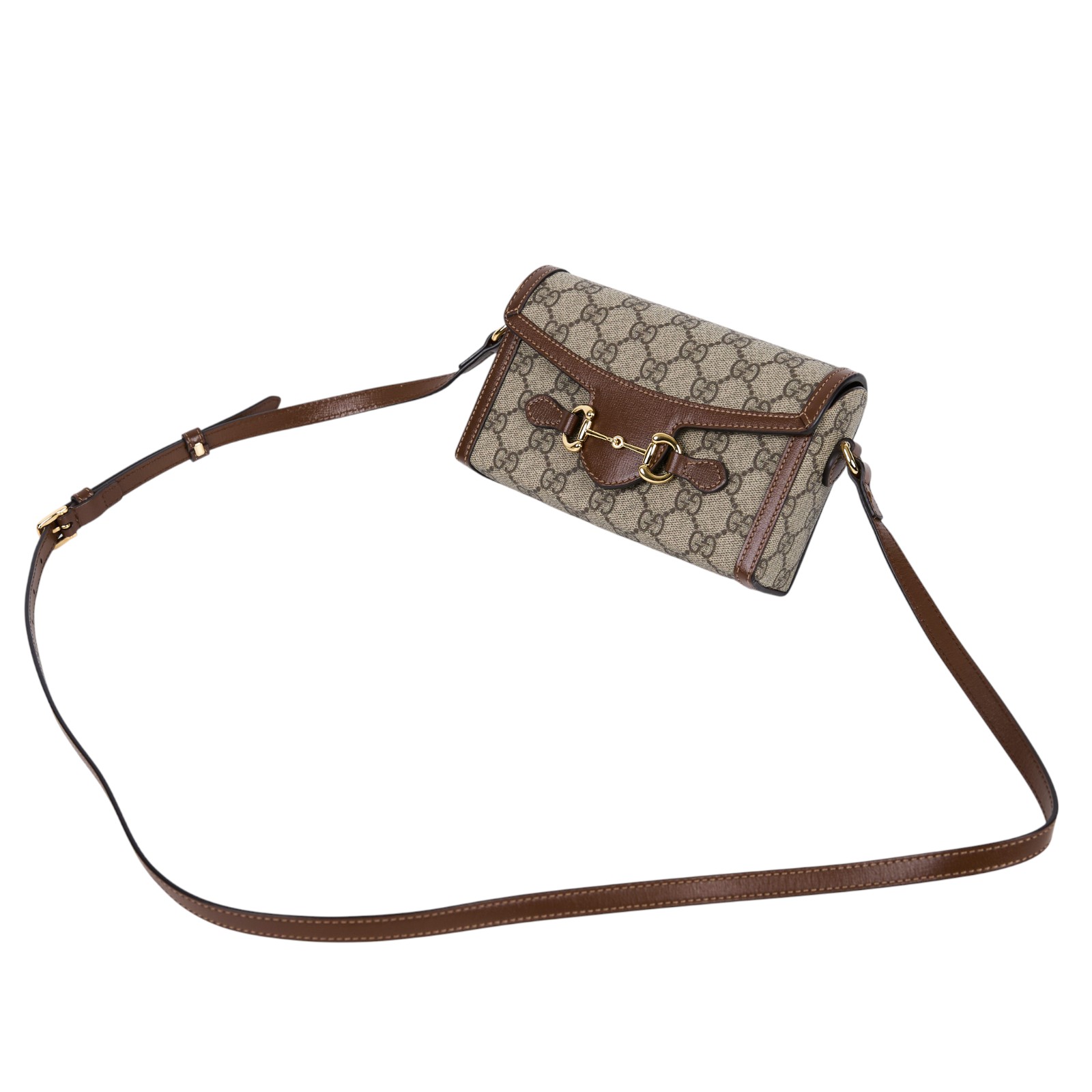 古馳 GUCCI Horsebit 1955 馬銜扣 迷你袋 斜背包 烏木色 699296 92TCG 棕1955 HORSEBIT MINI 原廠盒子/防塵袋