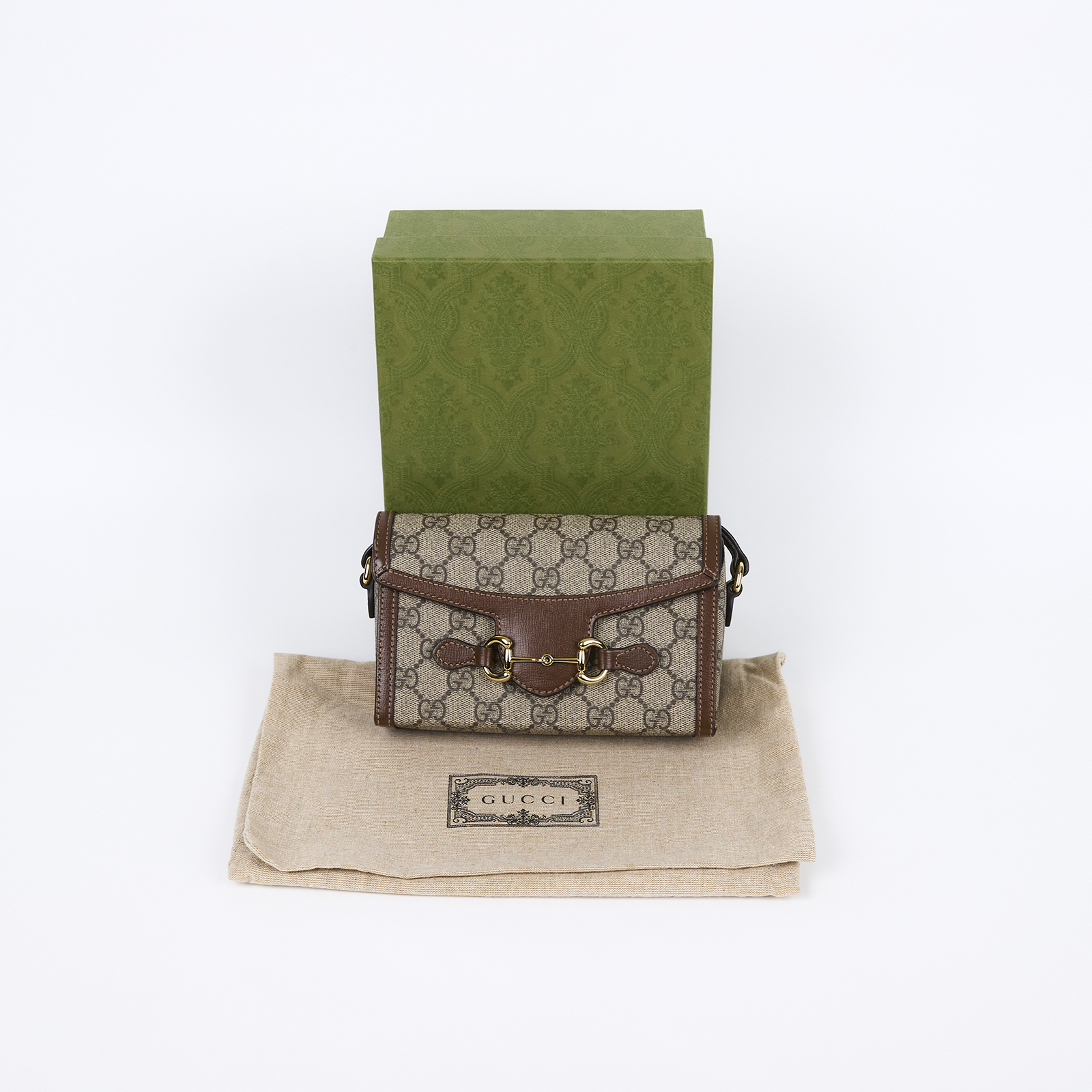 古馳 GUCCI Horsebit 1955 馬銜扣 迷你袋 斜背包 烏木色 699296 92TCG 棕1955 HORSEBIT MINI 原廠盒子/防塵袋