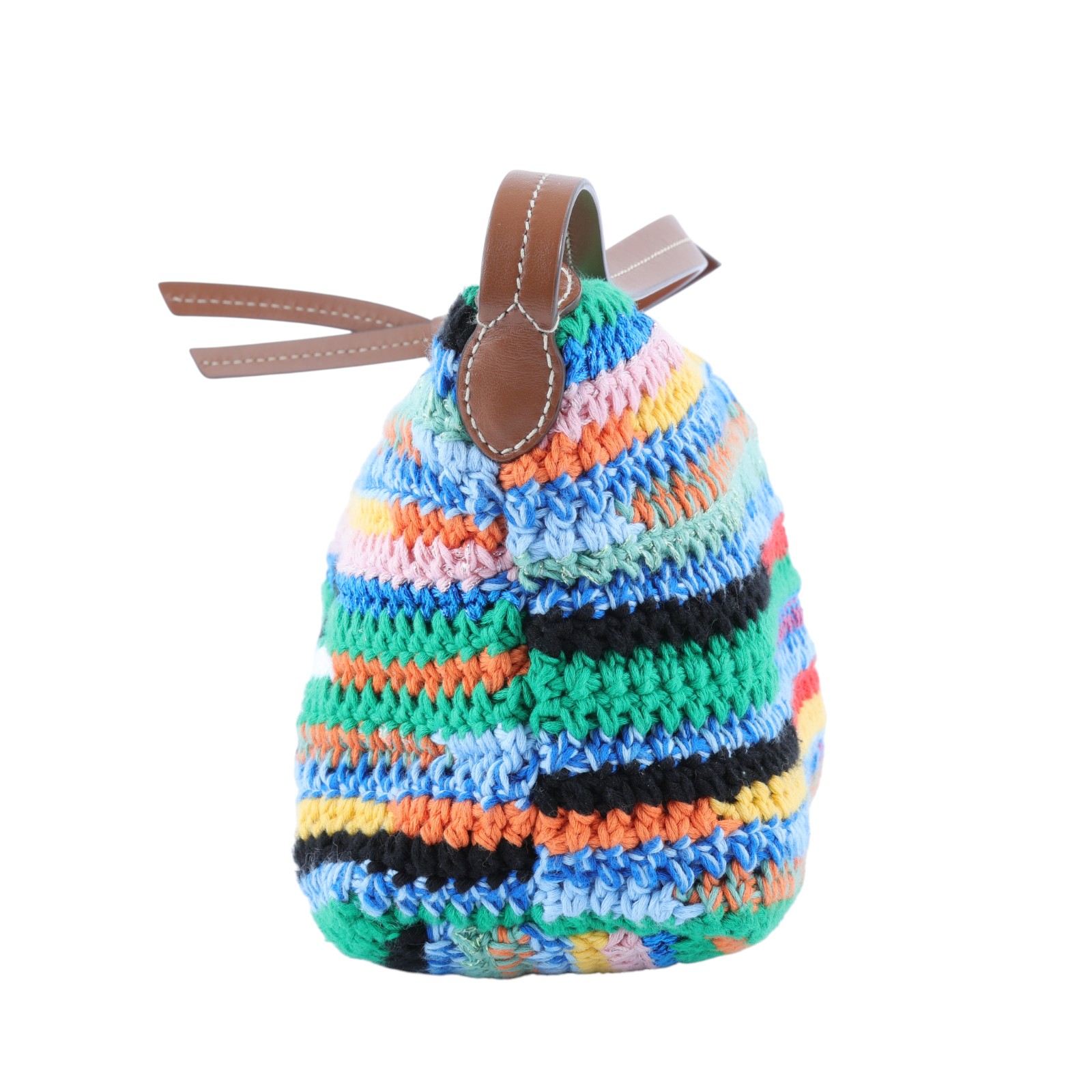 繆繆 MIU MIU Fabric Crochet Pouch 隨身小包 5NE841 AF46 彩色毛呢HOBO 防塵袋/購買證明