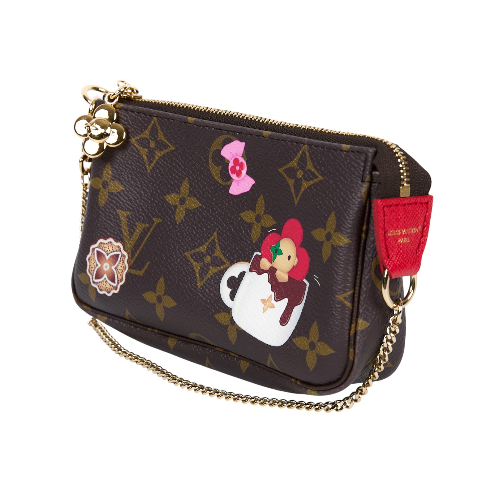 路易威登 LOUIS VUITTON Mini Pochette Accessoires Vivienne 聖誕節 麻將包 M12205 晶片款  防塵袋