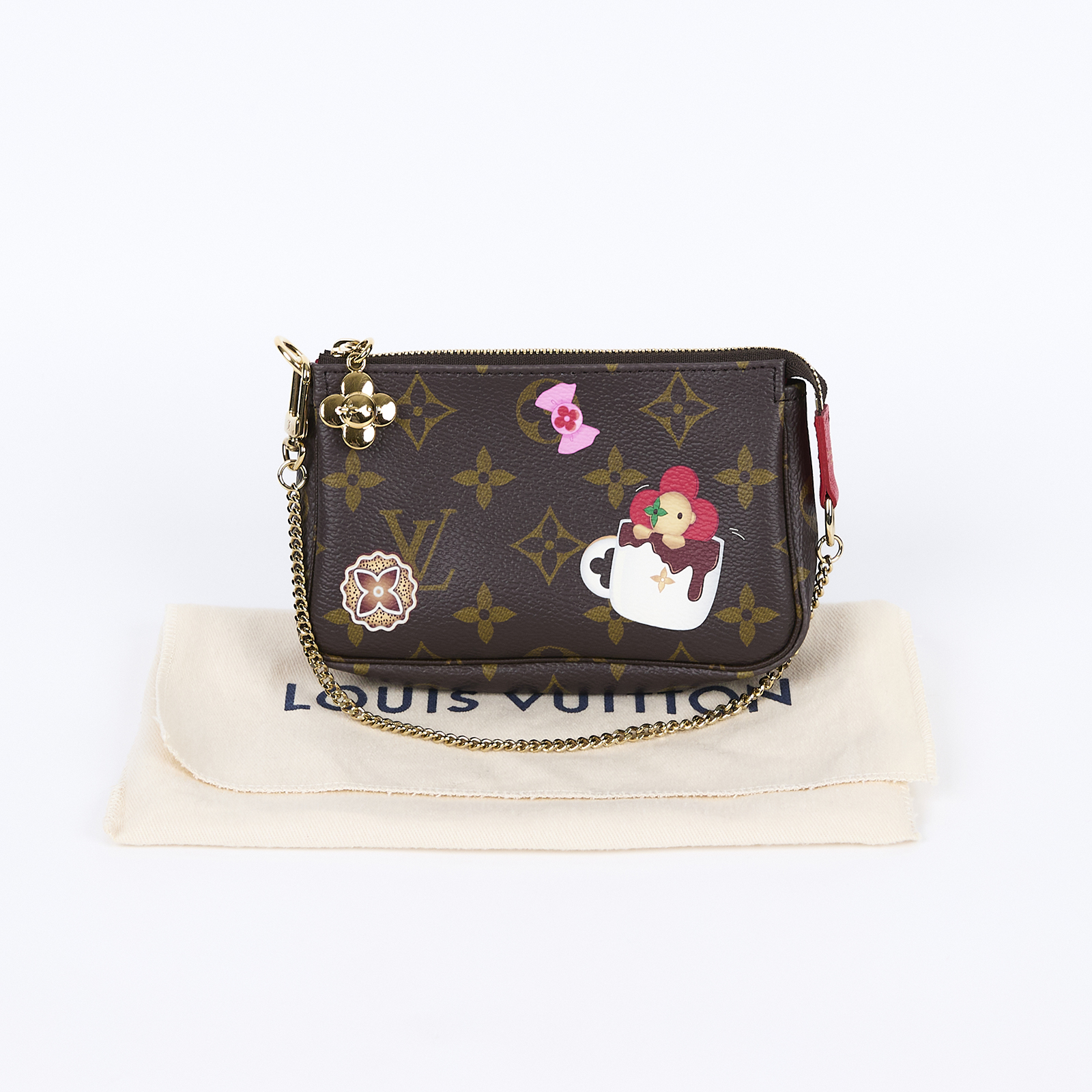 路易威登 LOUIS VUITTON Mini Pochette Accessoires Vivienne 聖誕節 麻將包 M12205 晶片款  防塵袋