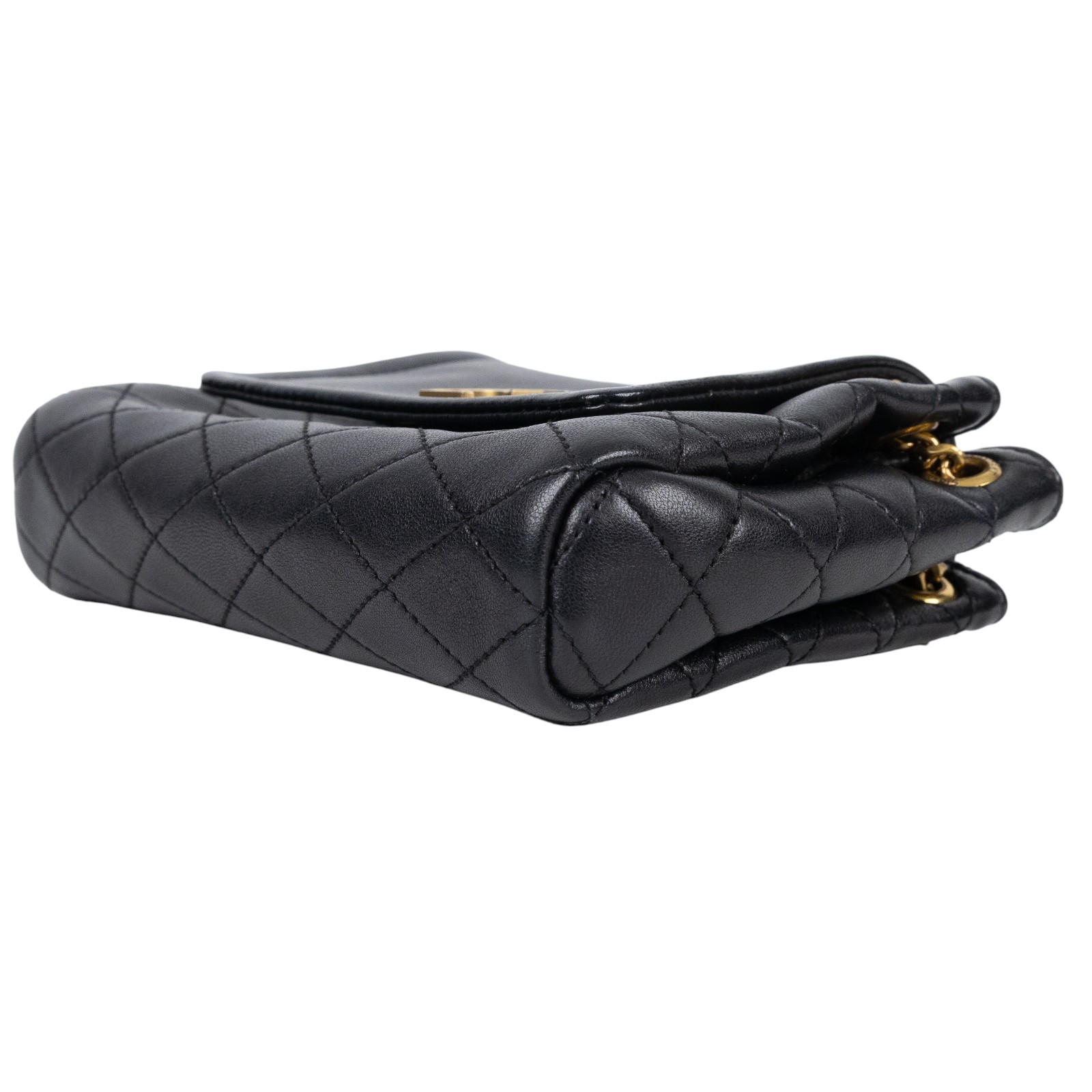 聖羅蘭 YSL SAINT LAURENT Nolia 小羊皮 迷你 手袋 肩背包 金色五金 6727381EL07 黑NOLITA MINI 無附屬品