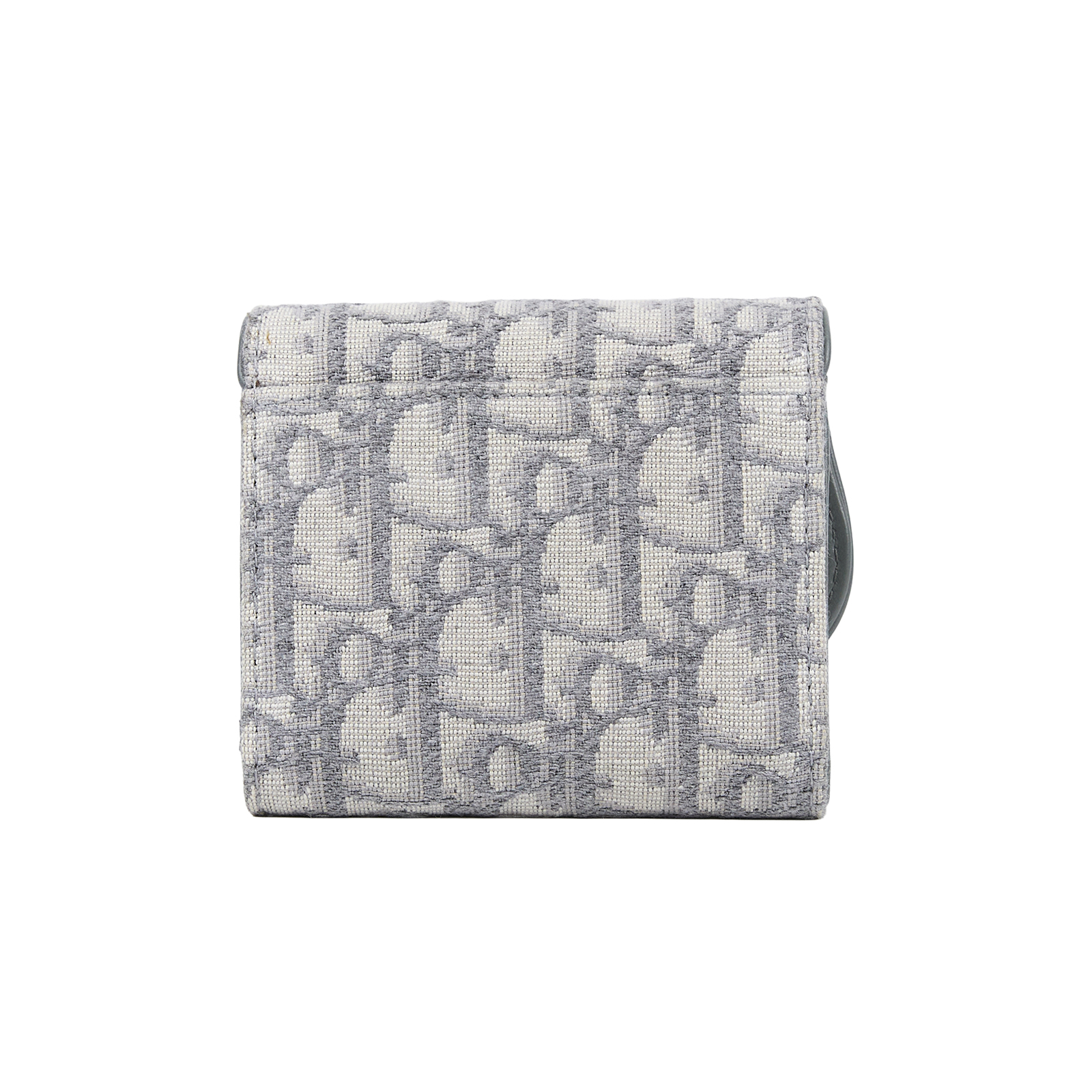 迪奧 CHRISTIAN DIOR Saddle Lotus 錢包 短夾 緹花 S5652CTZQ 緹花帆布三折短夾 原廠盒子/防塵袋