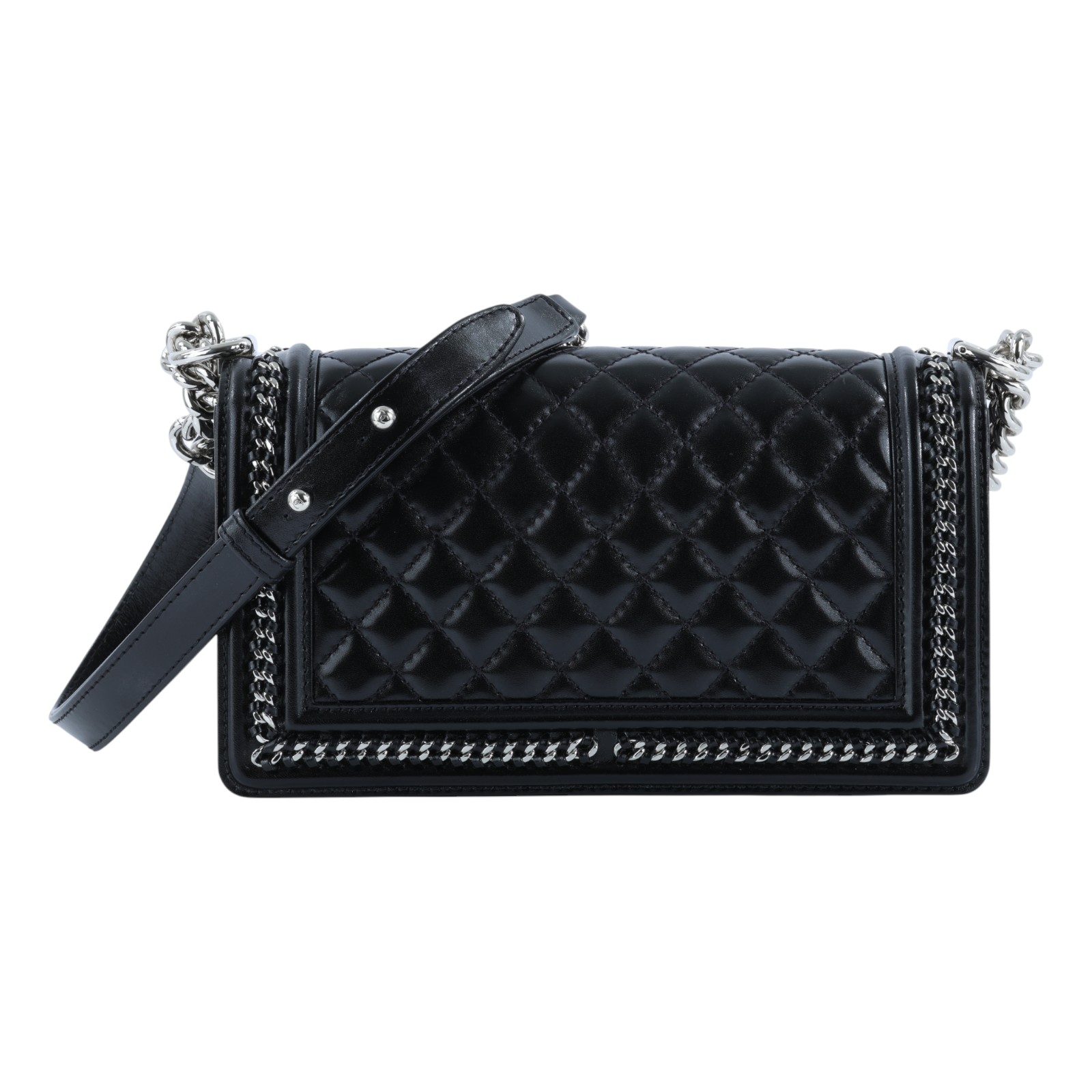 香奈兒 CHANEL Boy 25 口蓋包 A67086 30開黑銀BOY25 防塵袋/保證卡