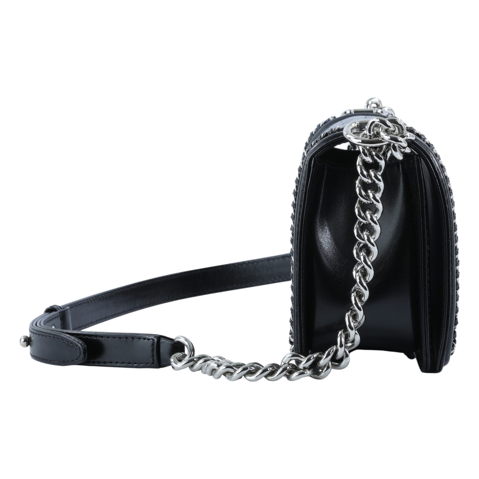 香奈兒 CHANEL Boy 25 口蓋包 A67086 30開黑銀BOY25 防塵袋/保證卡