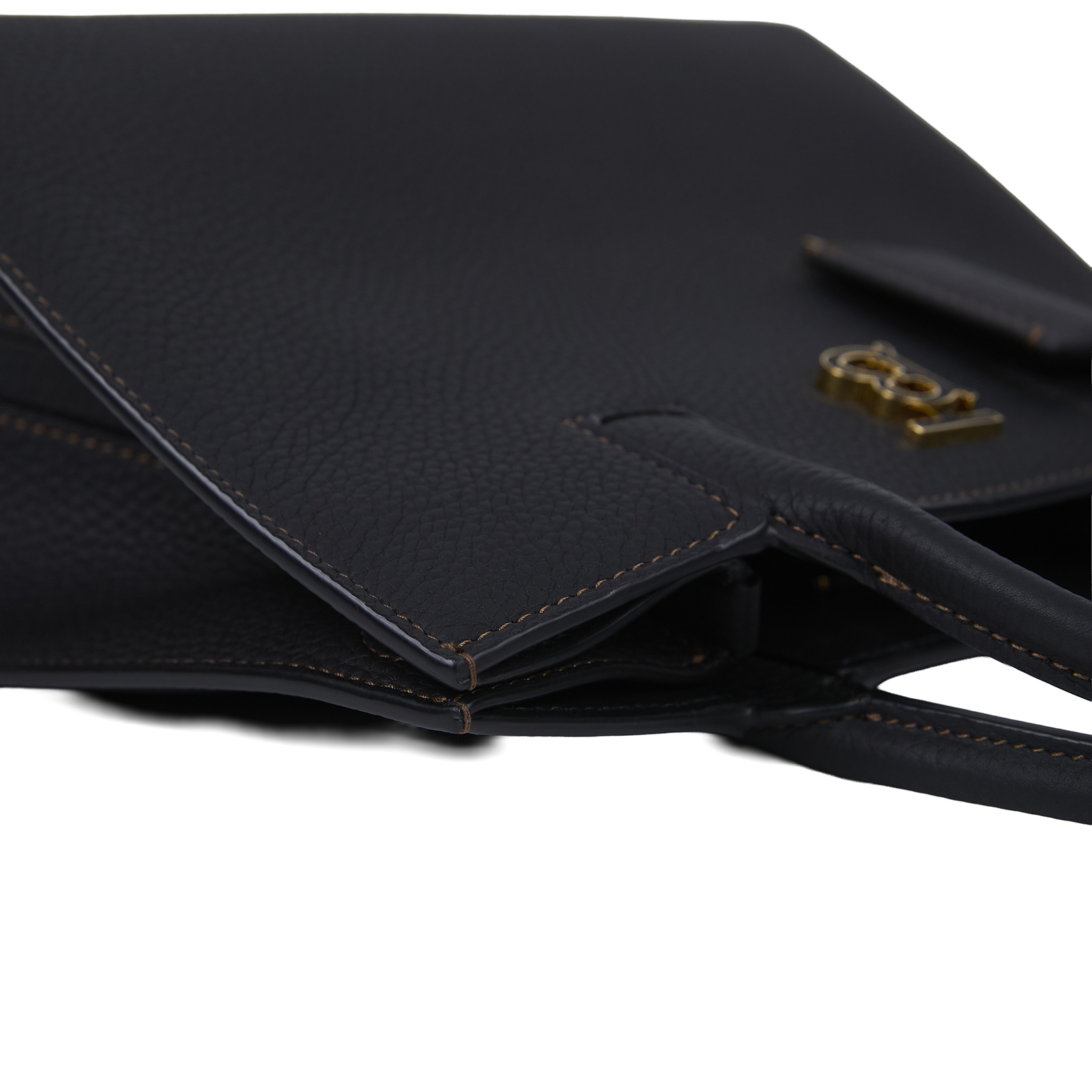 博柏利 BURBERRY Frances TB Plaque 手提包 肩背包 托特包 8072511 黑TB 2WAY 無附屬品